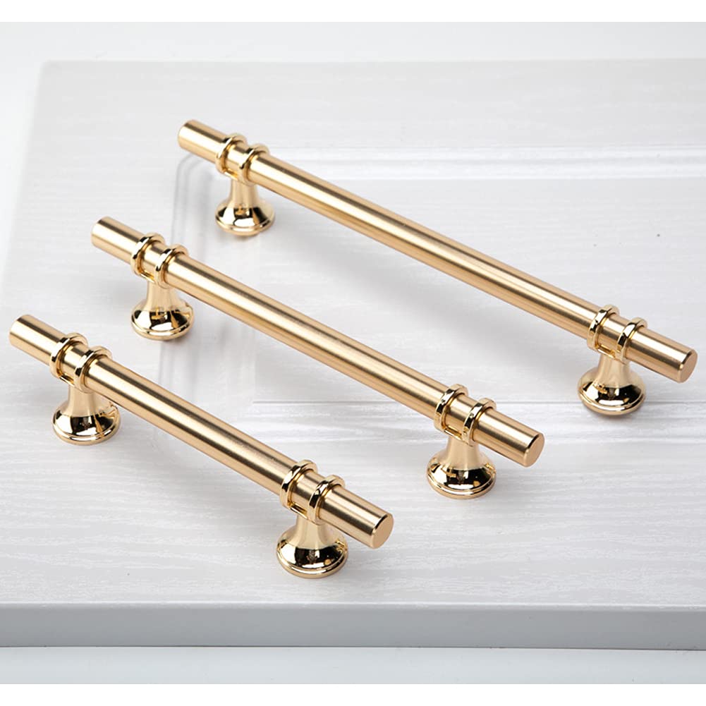 Dreneco 2 Pack Cupboard Handles Zinc Alloy Kitchen T Bar Handle Drawer Wardrobe Cabinet Furniture Door Pulls Knobs (96mm Hole centres - Image 2