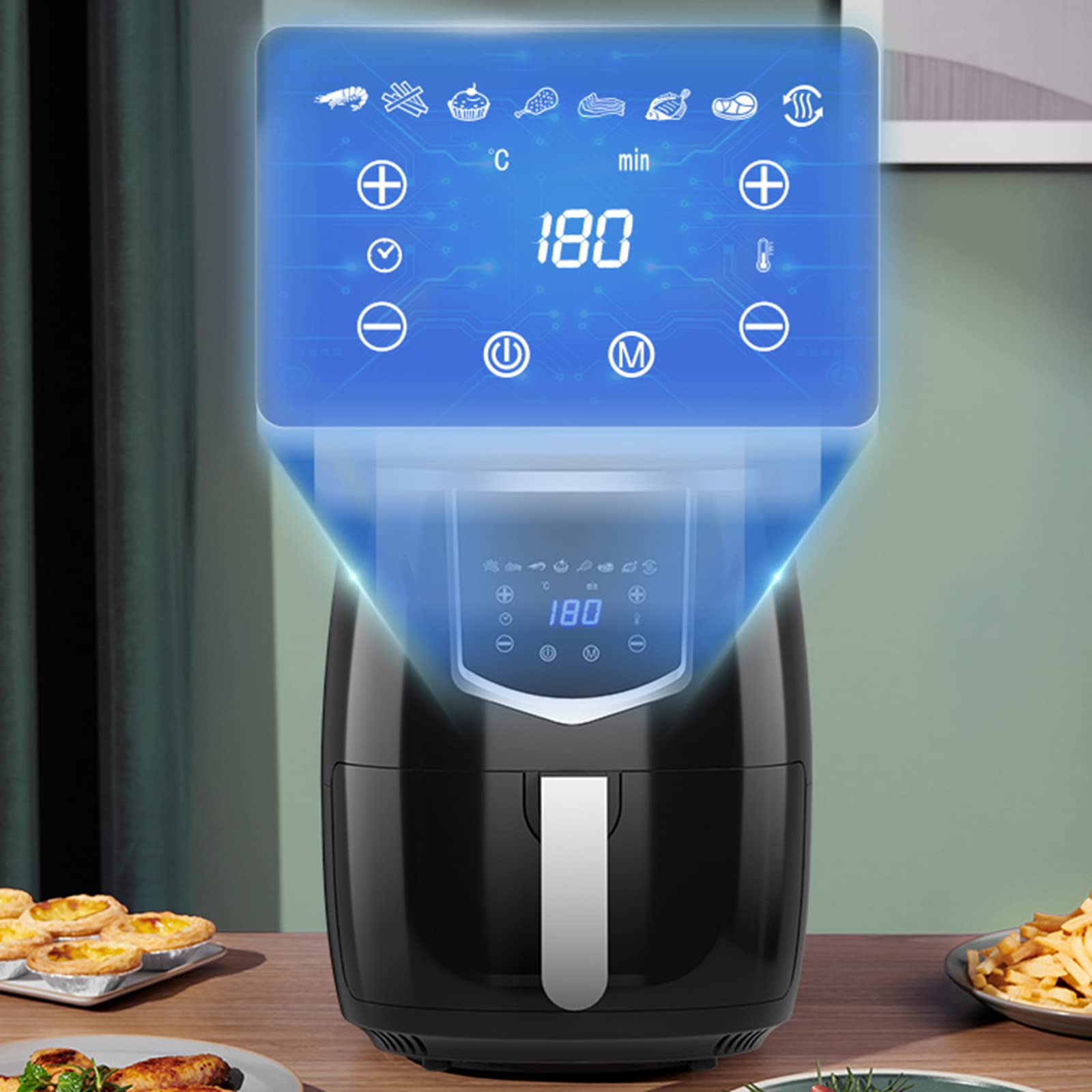 Amazon.co.jp: エアフライヤー 5.5L オイルフリーフライ 大容量