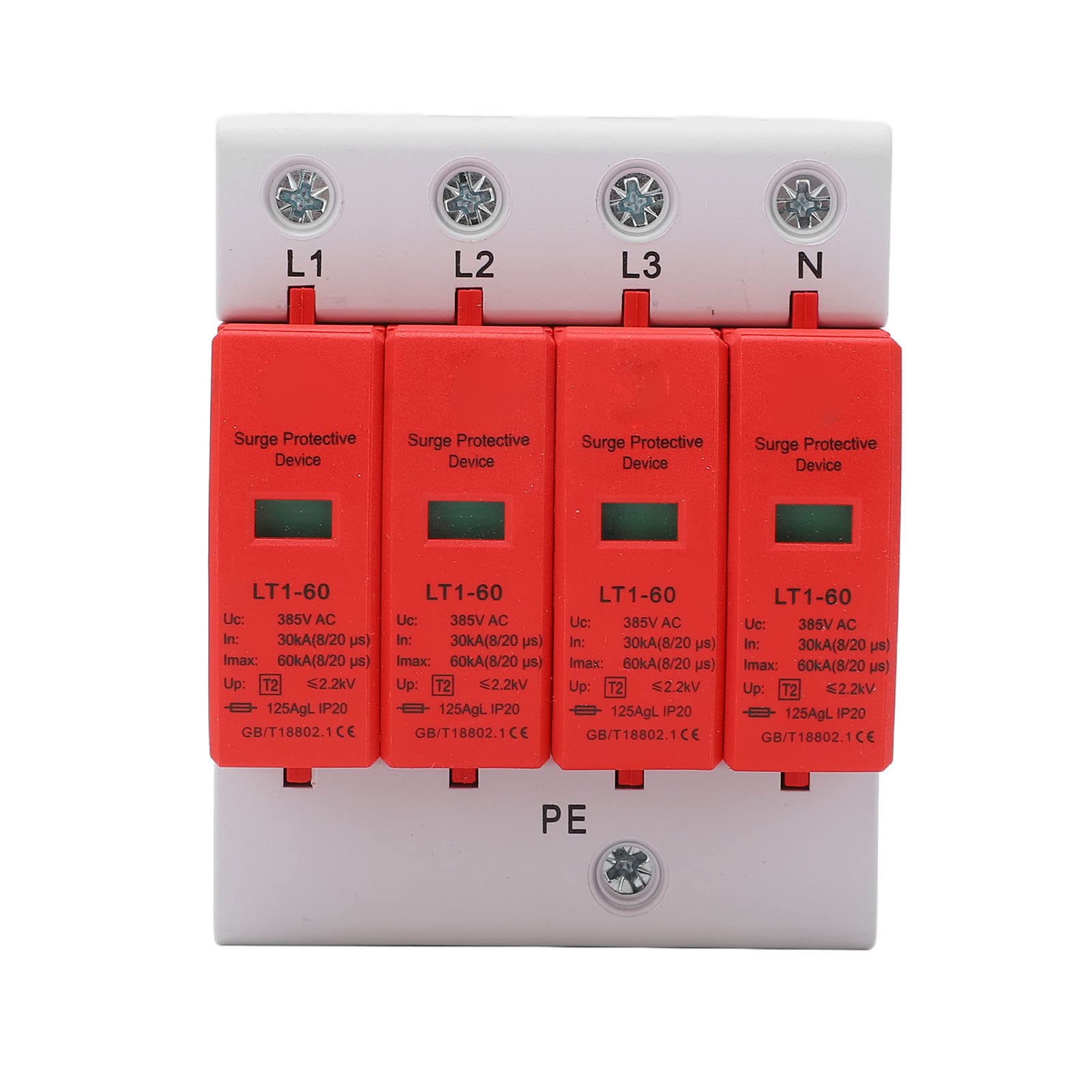 Scaricatore Di Sovratensione AC 385V 4P Su Guida DIN – 30/60kA, Per Impianti Fotovoltaici E Alimentatori - 5
