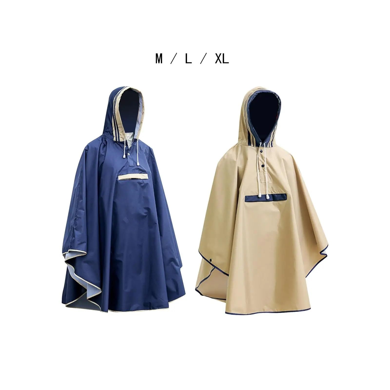 Poncho Antipioggia for Adulti, Giacca Impermeabile con Tasca, Protezione