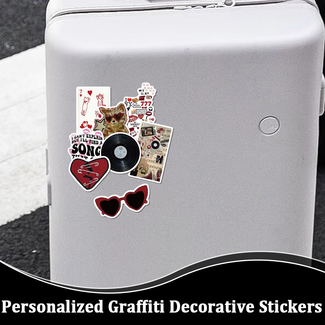 100psc Y2K adesivi stickers sticker stickers aesthetic eleganti adesivi in vinile per computer portatili bottiglie d'acqua moto e altro ancora design hip hop e graffiti per bambini e adulti