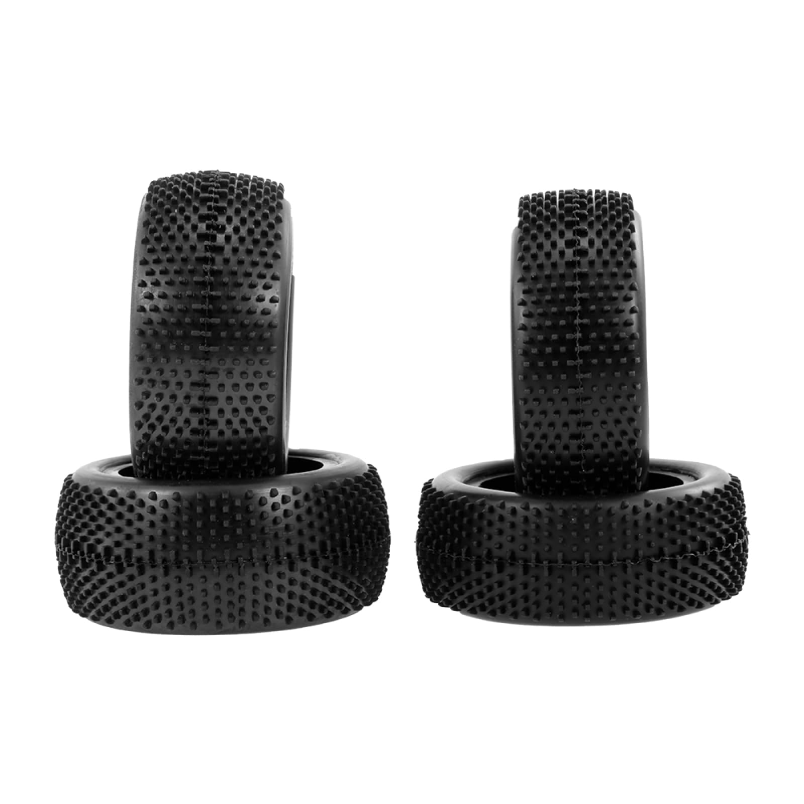Lot De 4 Pneus Avant/arrière Avec Jantes Pour RC 1/10 – Caoutchouc, Adhérence Optimale, Adaptés Buggy Tout-terrain