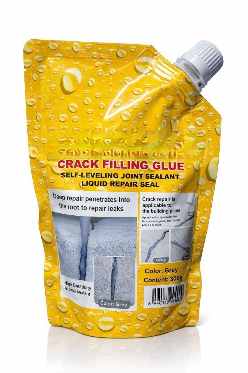 Crack Filling Glue Liquid Sealant with Nozzle Pouch Grey for Wall Floor Concrete Joint Gap Filling Indoor Outdoor Repair Applications-image-35