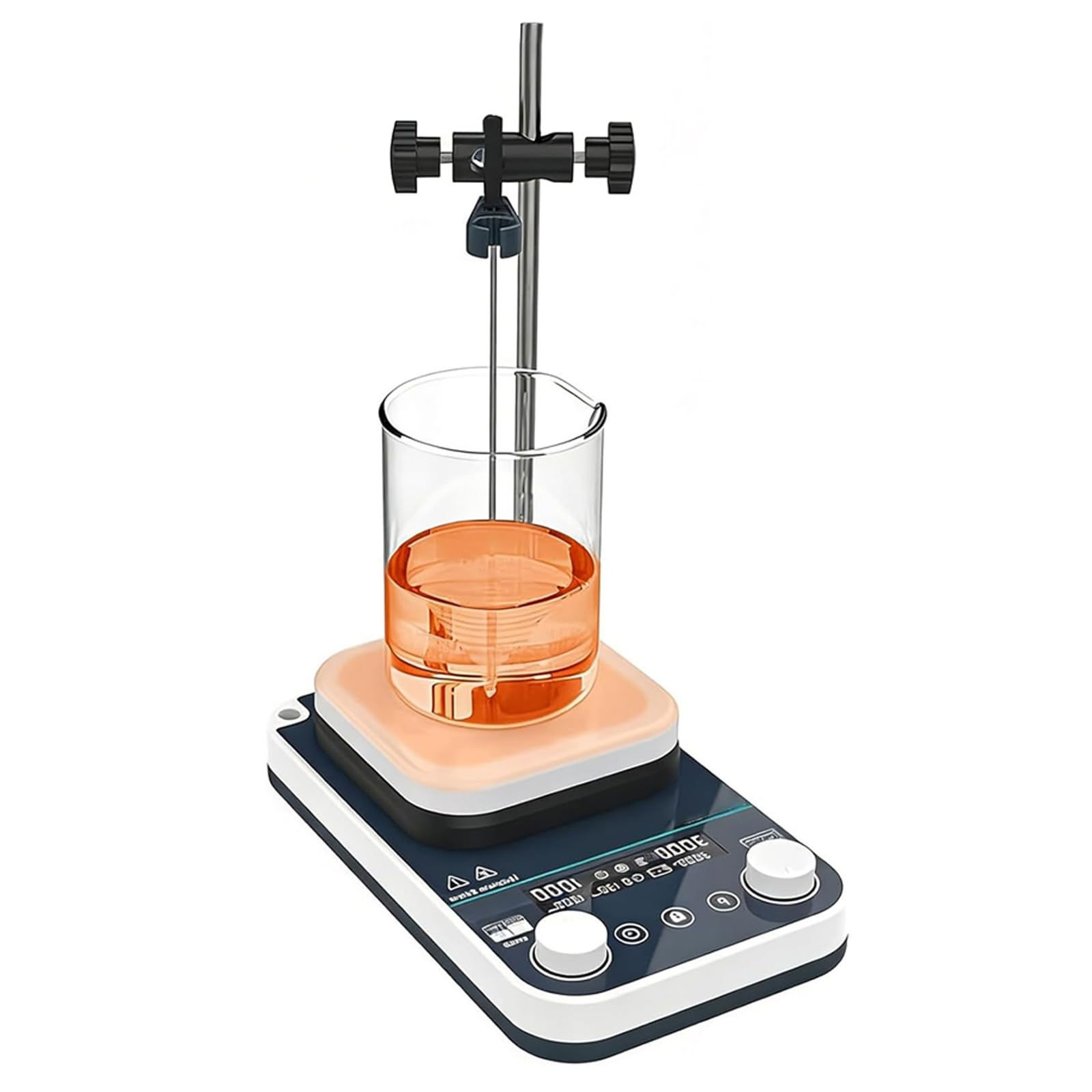 Mieszadło magnetyczne, laboratoryjna płyta grzejna z 3-otworowym klipsem sondy, prędkość: 50-1500 obr./min, maksymalna temperatura: 310°C, zakres timera: 1 min-12 h, idealny do zastosowań chemicznych