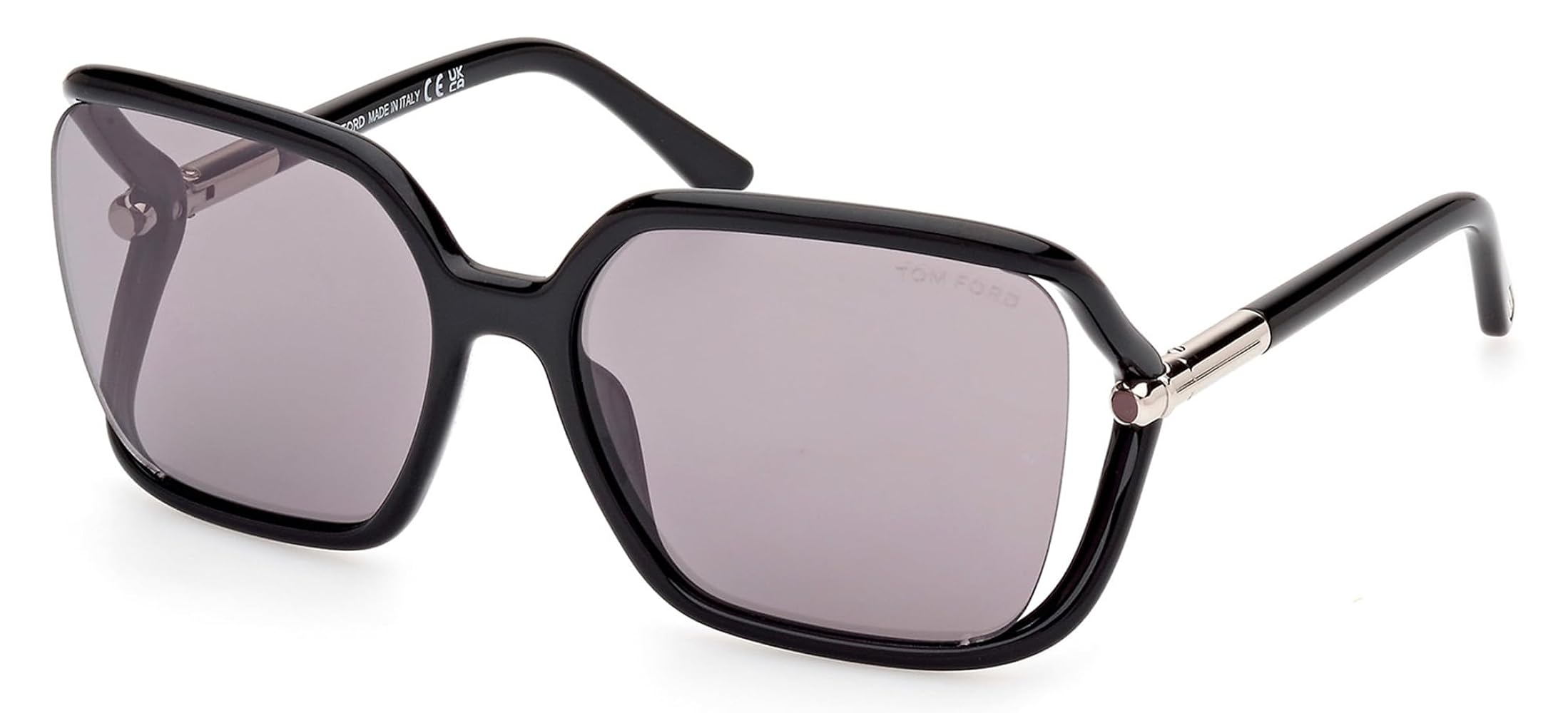 Amazon.com: Tom Ford SOLANGE-02 FT 1089 Shiny Black/Smoke 60