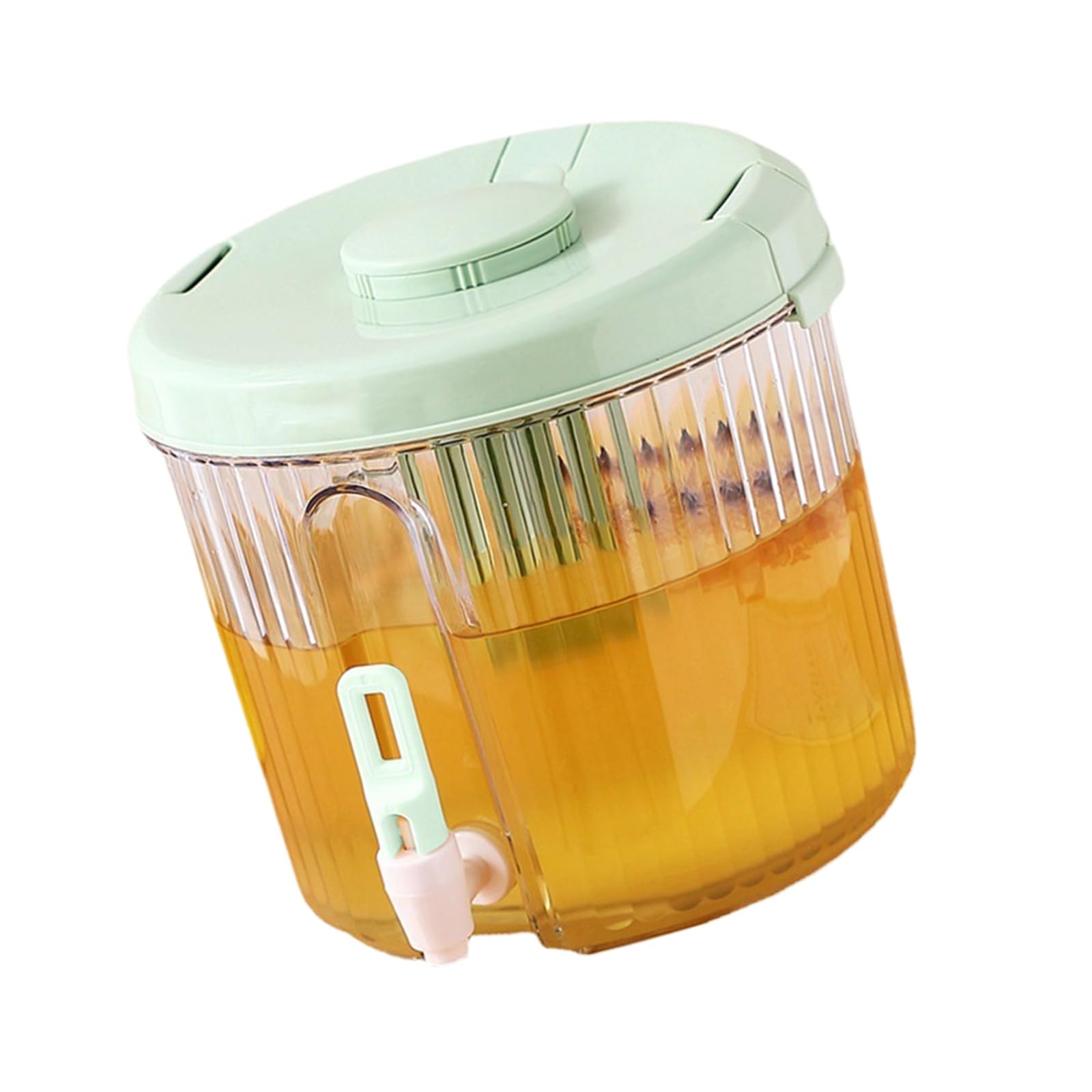 TFAOYS Leak-Proof Beverage Dispenser with Tap, Large Capacity Iced Drink Container for Fridge & Outdoor Iced Beverage Container