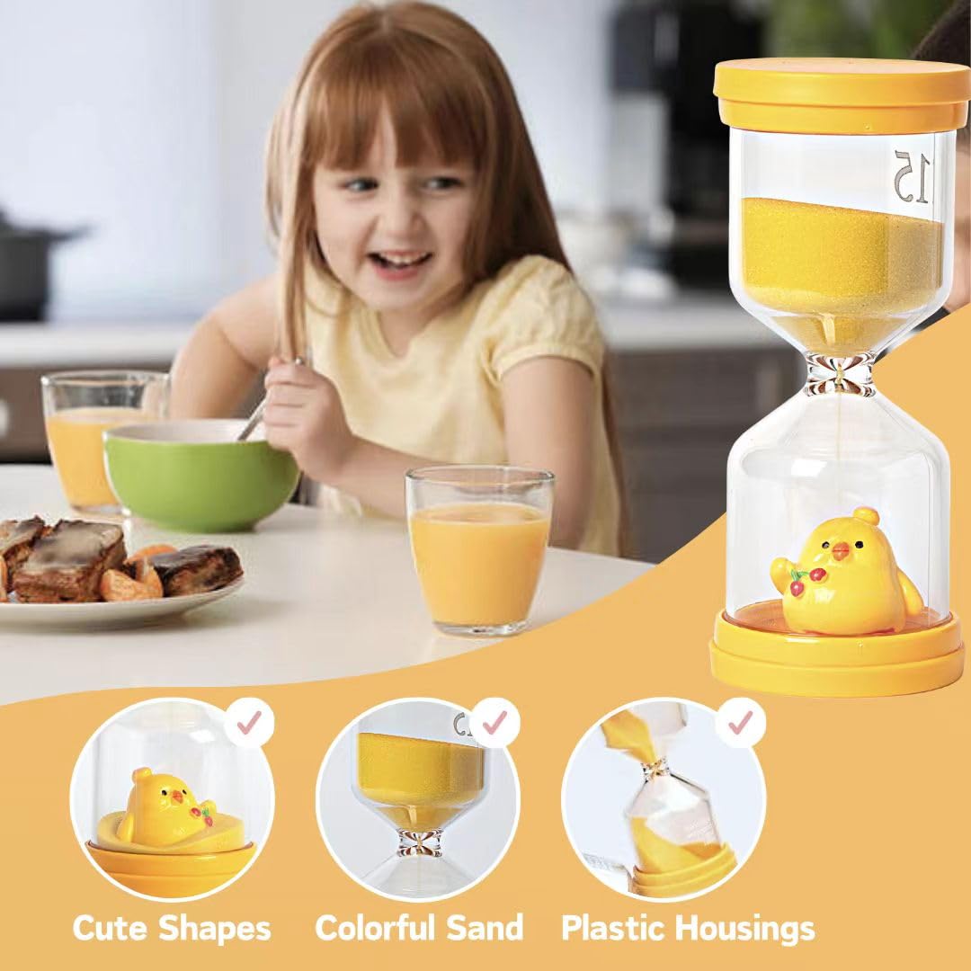 Set di clessidre per bambini - Set con 30 secondi, 1, 2, 3, 4, 5, 10 minuti - Clessidre colorate per il gioco e l'apprendimento (40 articoli,5 minuti