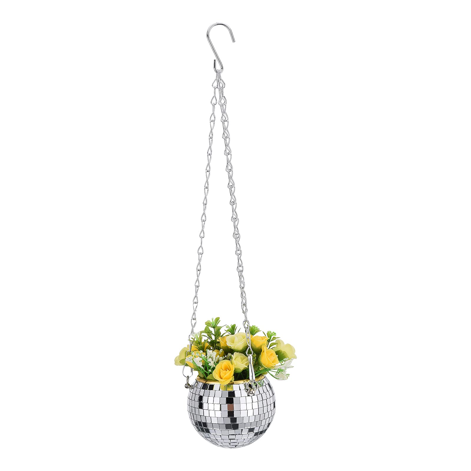 SIYANO Mirror Disco Ball Hanging Plant Pots,ball Hanging Pot,hanging Pots Flower Basket Outdoor Ball Shape for Wall Garden Home