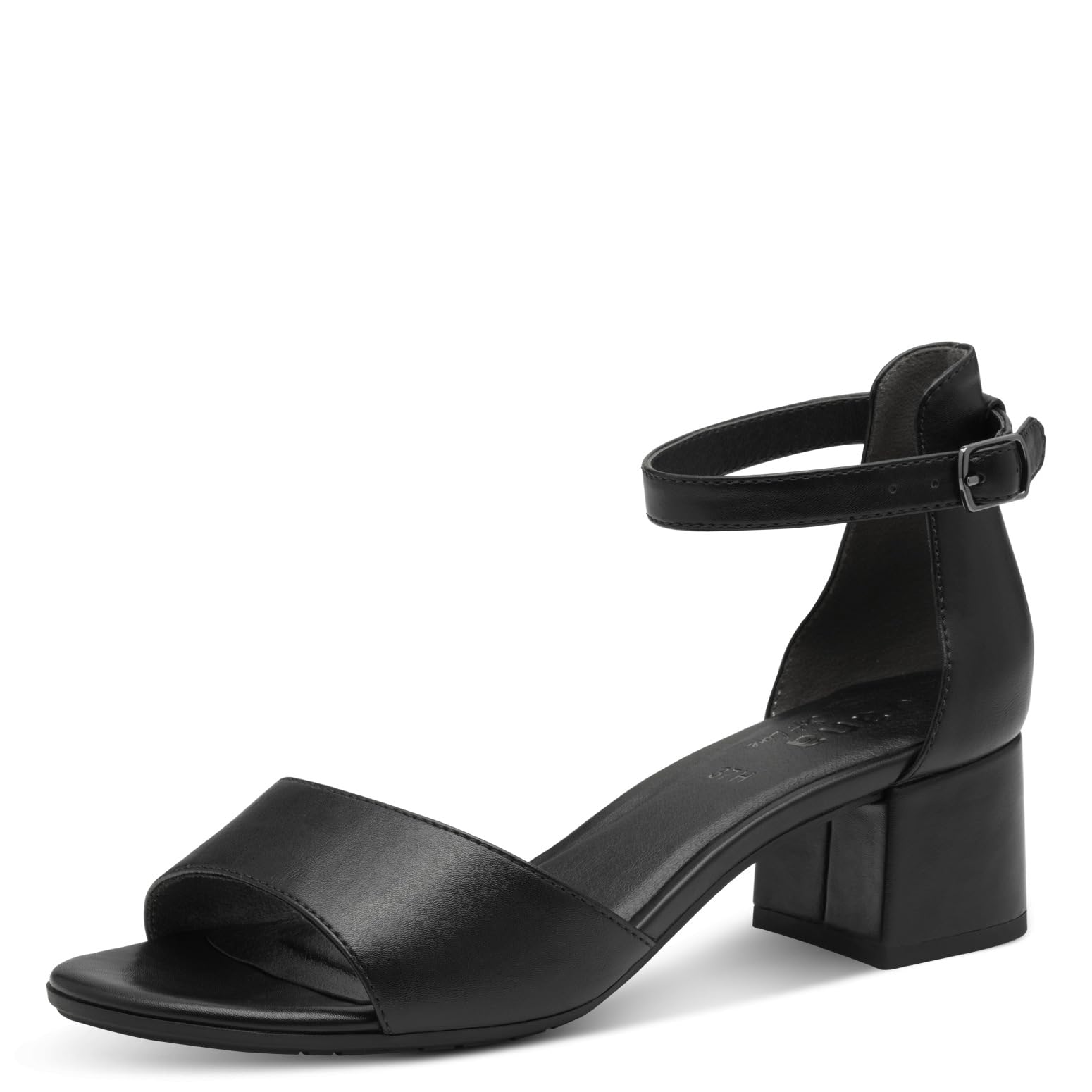 Jana Women’s Sandals with Heel Festive Vegan, Black, 3,5 UK