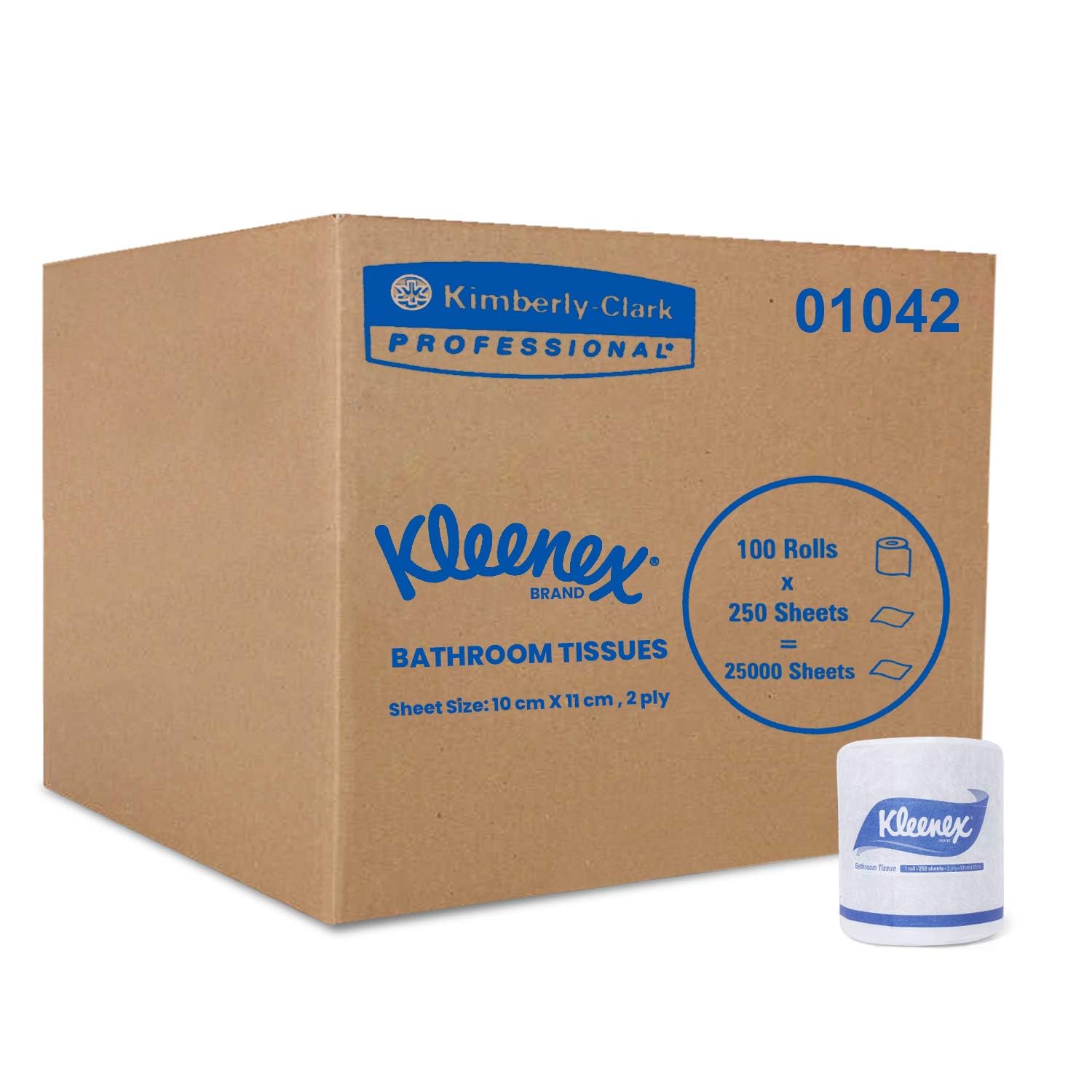 Kleenex® 2 ply Embossed Toilet Paper Tissue Roll, 100 Rolls, 250 Pulls/Roll (Total 25,000 Sheets) (01042A) (B08KR25CTJ) Amazon Price History, Amazon Price Tracker