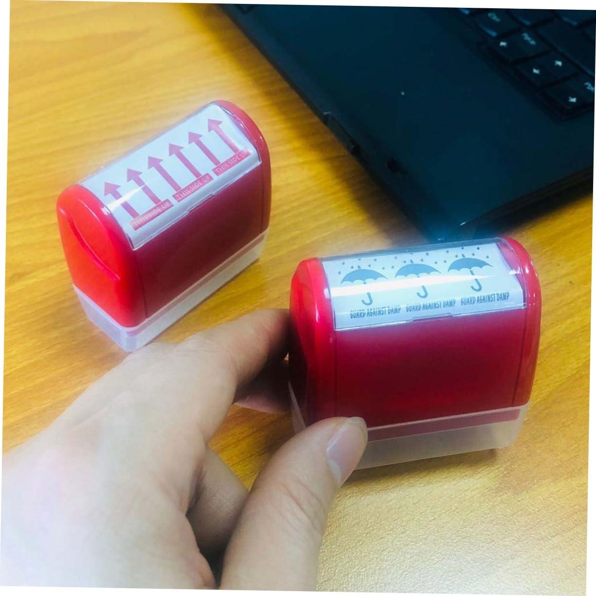Operitacx 3pezzi Timbro Autoinchiostrante Roller Per Protezione Privacy Design Compatto e Leggero Per Documenti e Buste Migliaia Di Impressioni Prima Di Ricarica