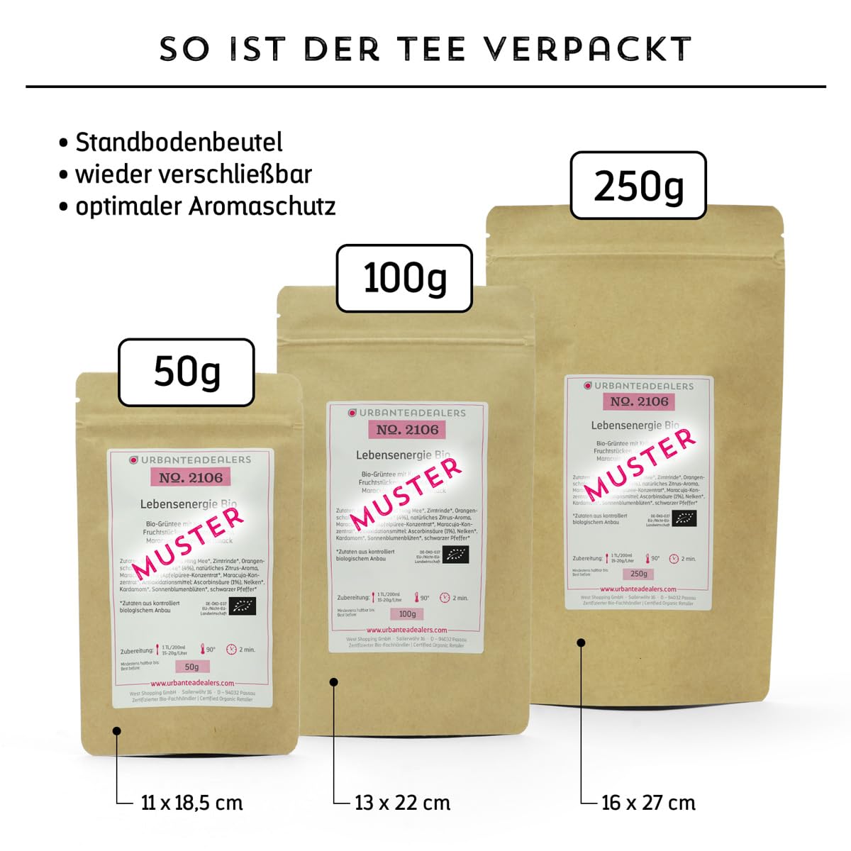 URBANTEADEALERS Japan Gyokuro Bio Grüner Tee aus Japan, 250g