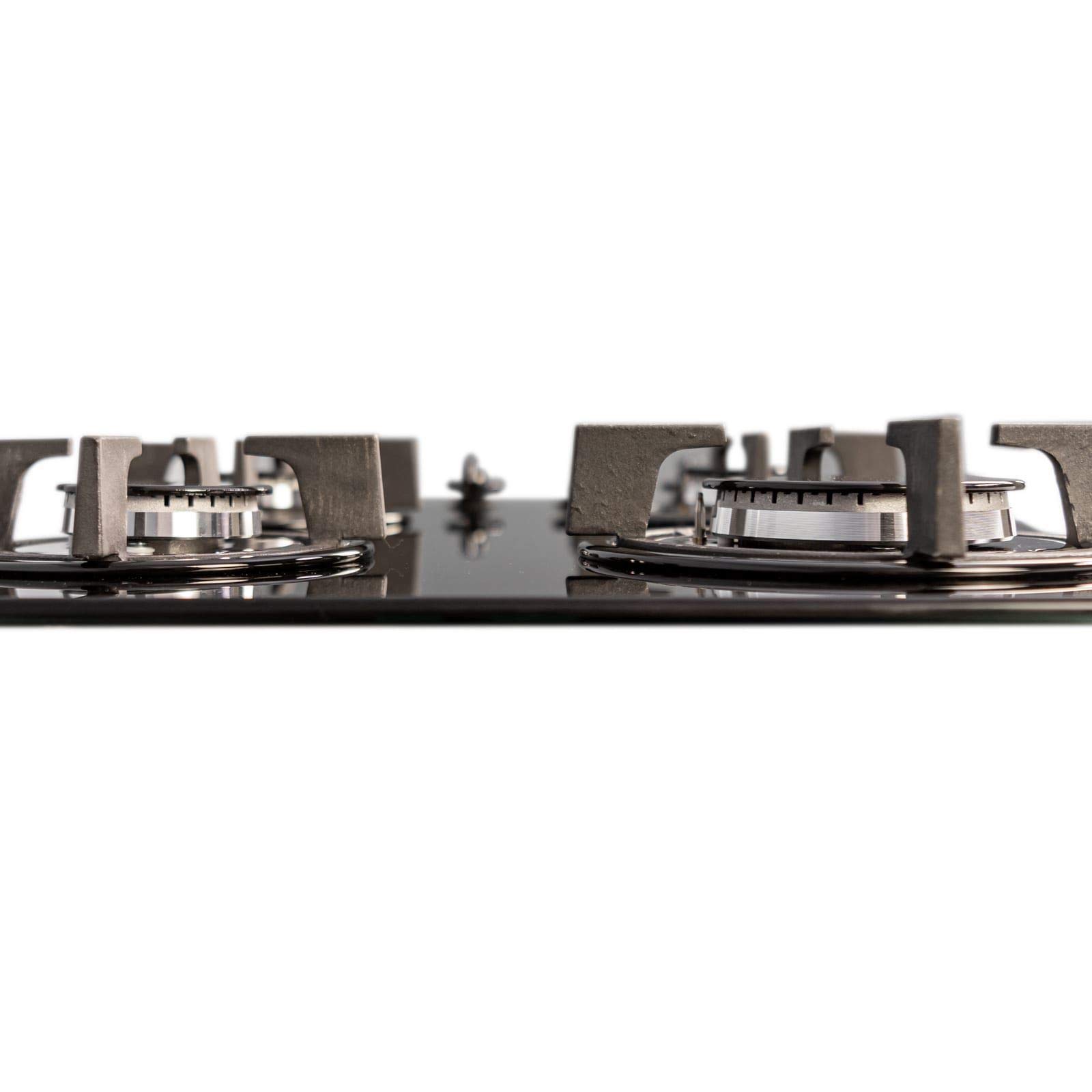SIA AMZGHG602BL 60cm 4 Burner Gas On Glass Hob In Black With Cast Iron Pan Stands, 2 Years Parts & Labour Guarantee — view 4