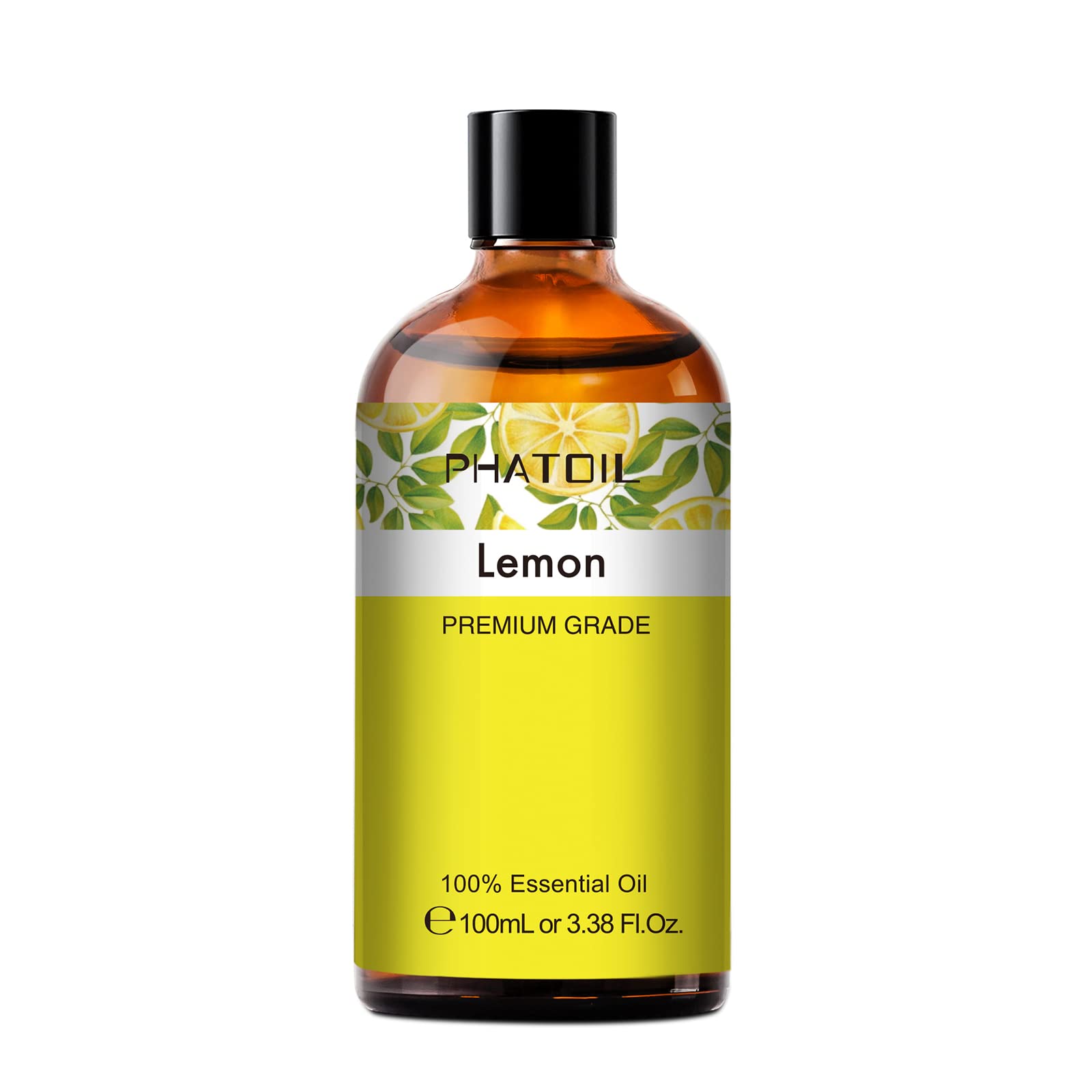 PHATOILLemon Essential Oil for Aromatherapy, Essential Oils for Diffusers for Home, Pure Natural Premium Quality Lemon Oil for Diffuser, Humidifier - 100ml