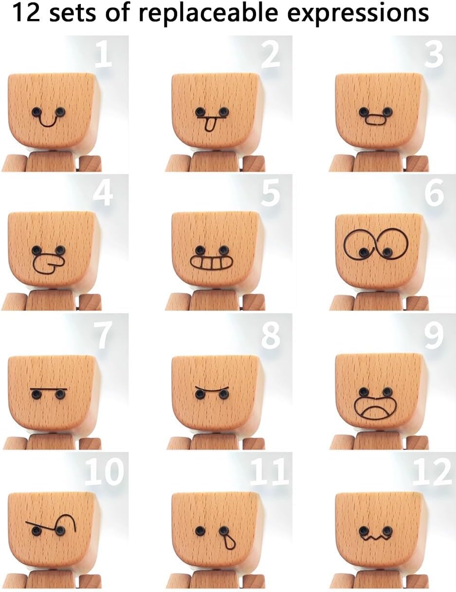 Wackelnde Holzfigur Auto Deko - Lustige Armaturenbrett Figur Mit Wackelnden Beinen