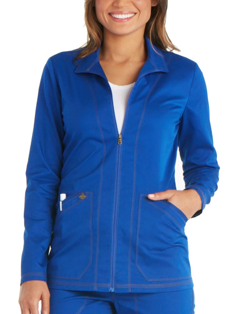 Dickies Women's Essense Warm-up Jacket, Galaxy Blue, Medium