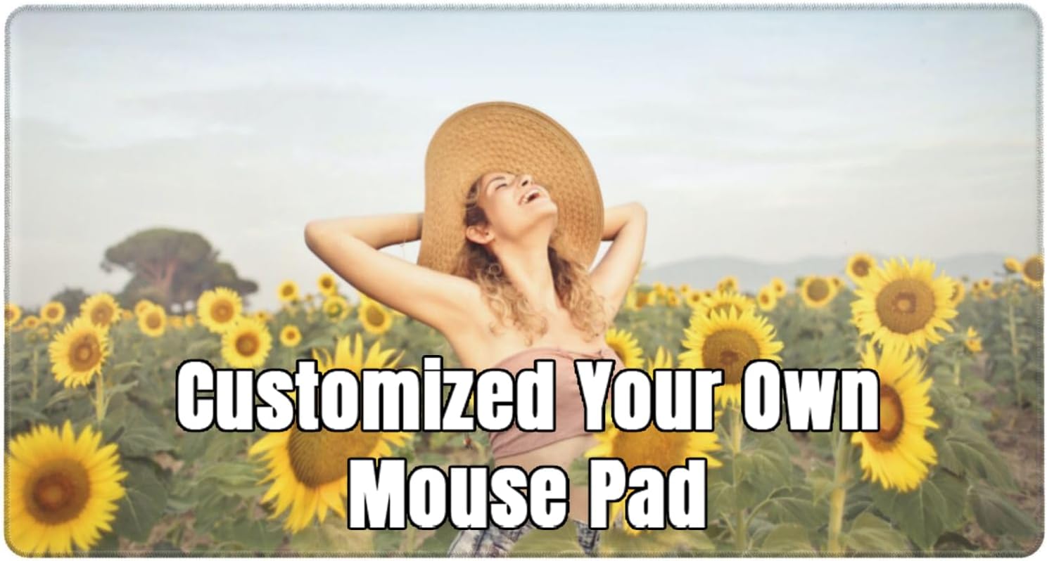 Custom Mouse Pad Personalized Photo Mouespad with Your Image/Text for Office Gaming Computer Desk as Gift 15.8"X29.5"