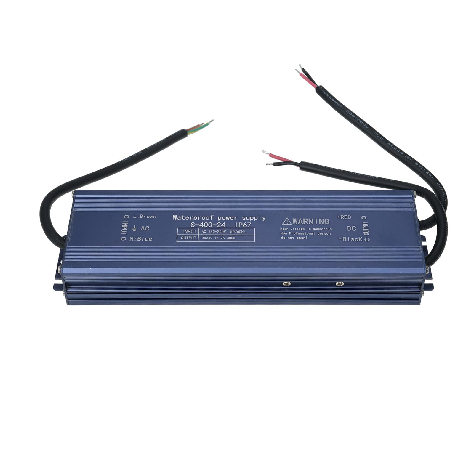 Driver LED 24V 120W, Trasformatore Resistente all'acqua IP67 per Strisce Luminose e Lightbox da Esterno (400W)