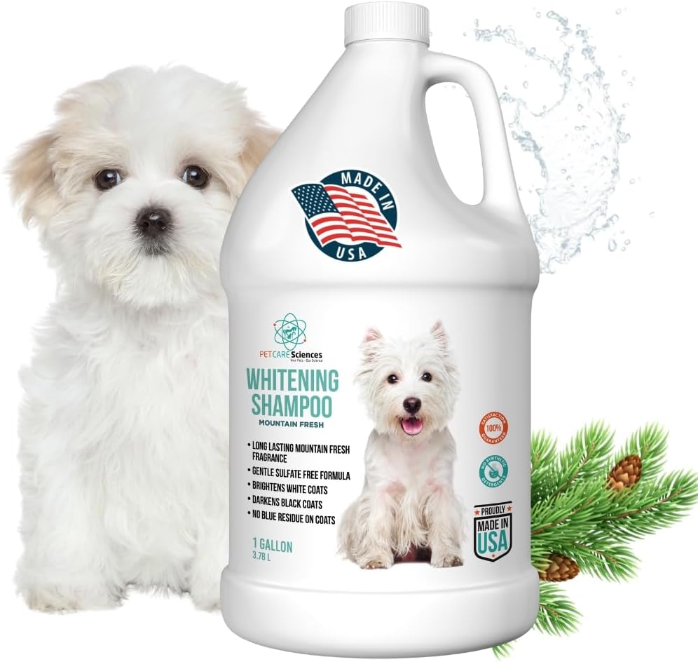 1 Gallon Dog Whitening Shampoo - (Mountain Fresh Scent) Groomers Choice - Made in The USA