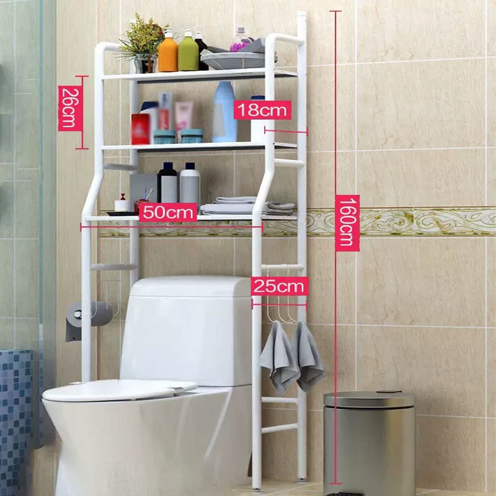 Waschmaschinenschrank üBerbauschrank Badezimmer Badezimmerregal Boden Wandmontage Toilette Waschbecken Regal Waschmaschine Toilette Lagerung Regal (Size : A)