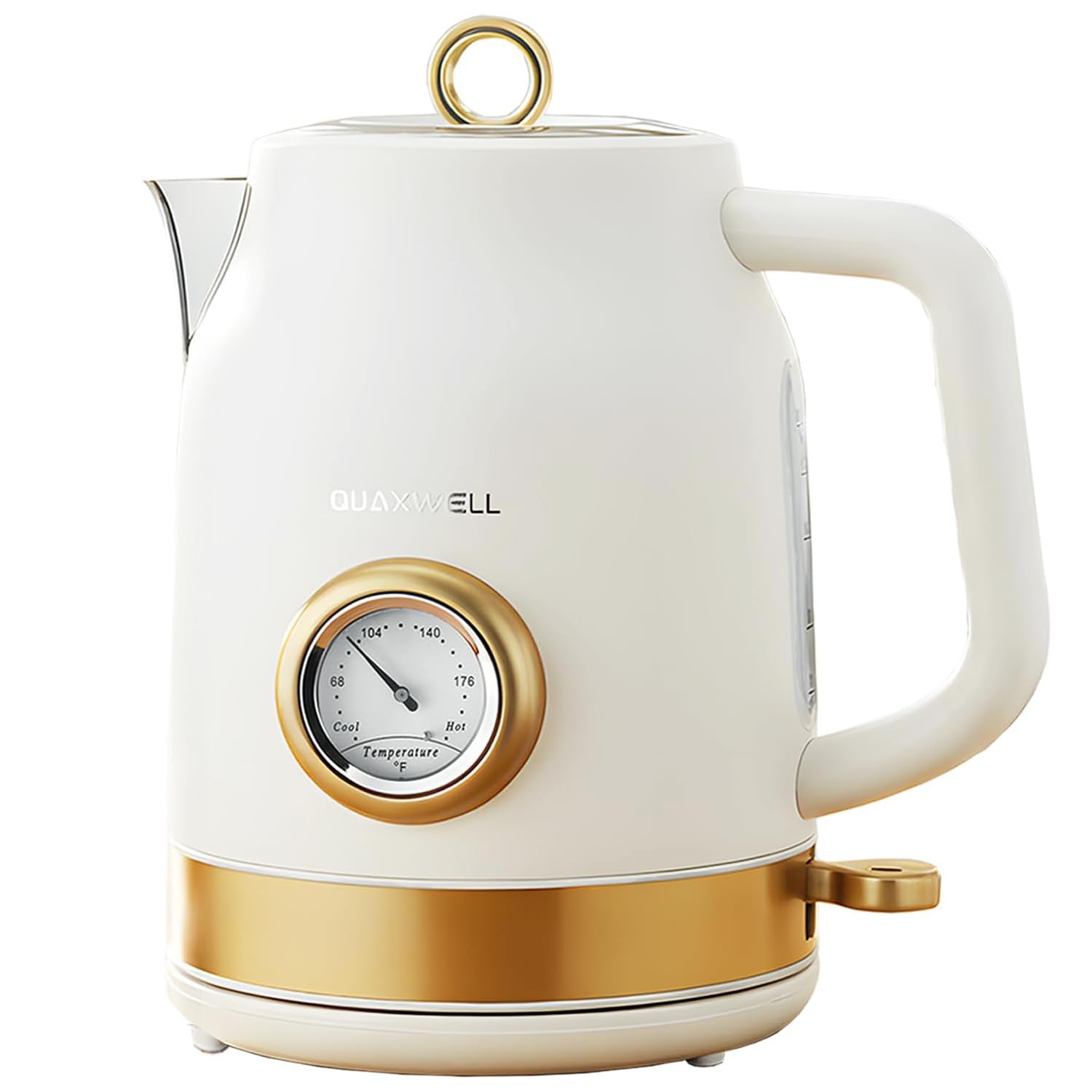 Photo 1 of ****SEE NOTES***QUAXWELL Retro Electric Kettle, 1.7L, White/Gold