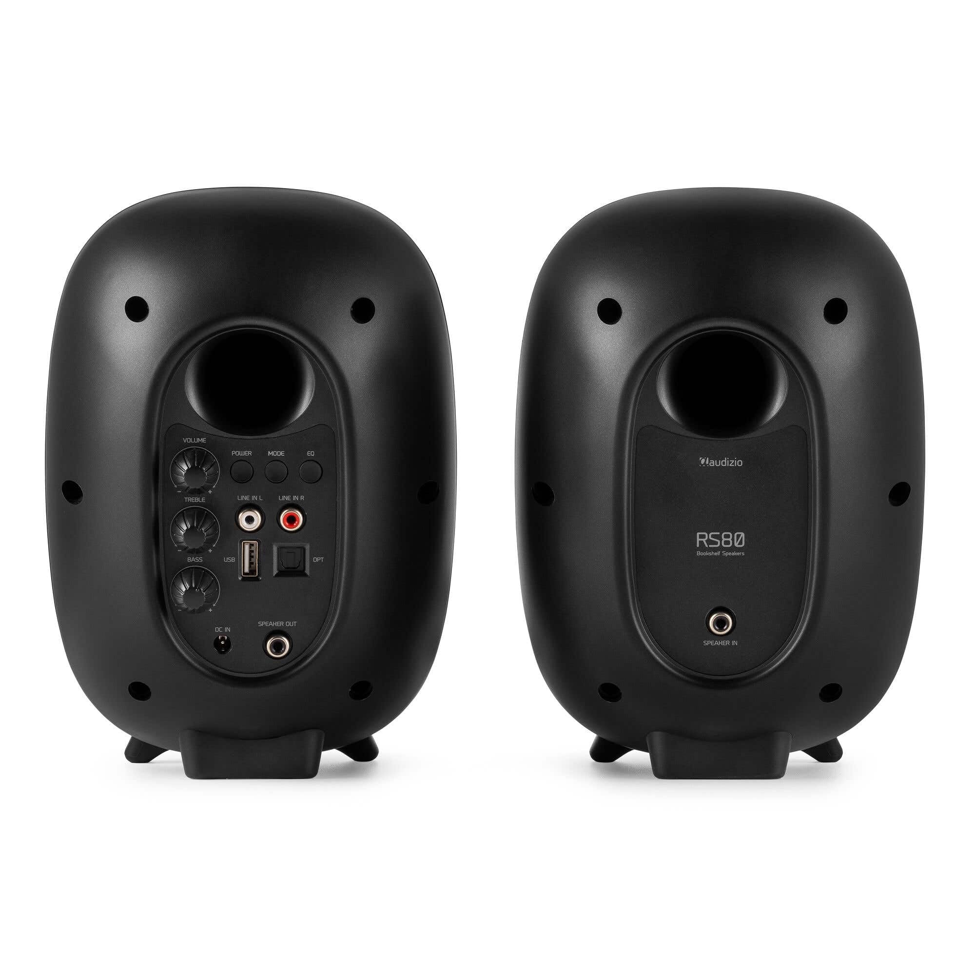 Audizio RS80 Aktiv Regallautsprecher - 160 Watt, 4" Woofer & 1" Tweeter, Bluetooth 5.0, Studio Monitor Lautsprecher, 40Hz-20kHz, PC Speaker, DJ Boxen für Desktop, Aktivboxen, Stereo Speaker
