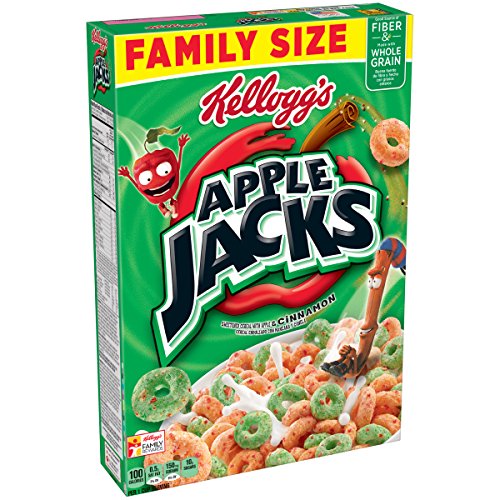 (Discontinue by Manufacture r)Kellogg's Apple Jacks Breakfast Cereal, Family Size, 21.7 Ounce Box