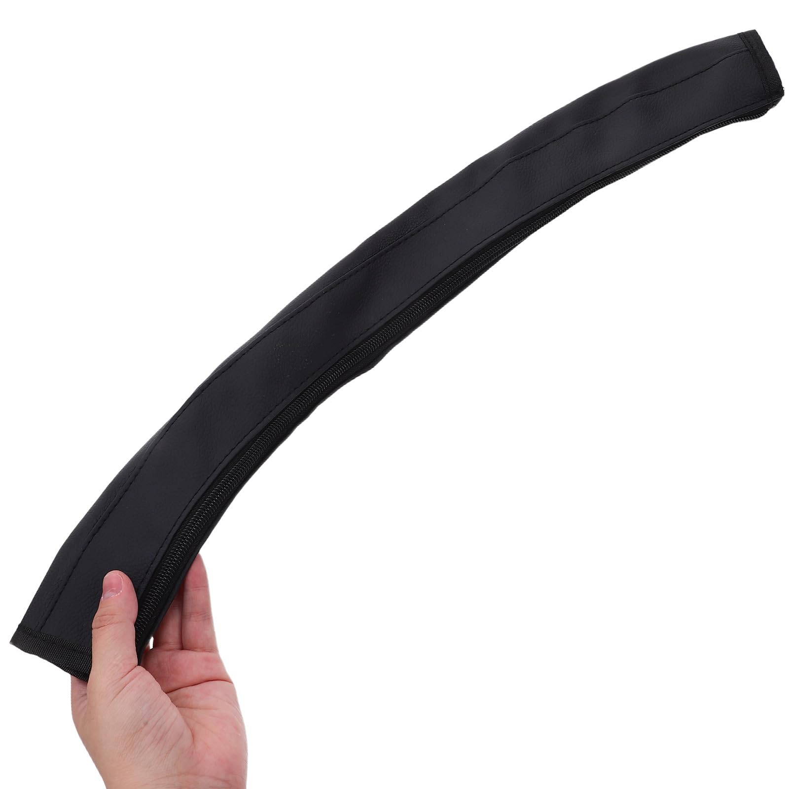 Genérico Funda de Cuero Reutilizable para Manillar de Cochecito Negro, Fácil de Limpiar, Protector para Barra de Empuje en Cochecitos y Carritos de Ñiño