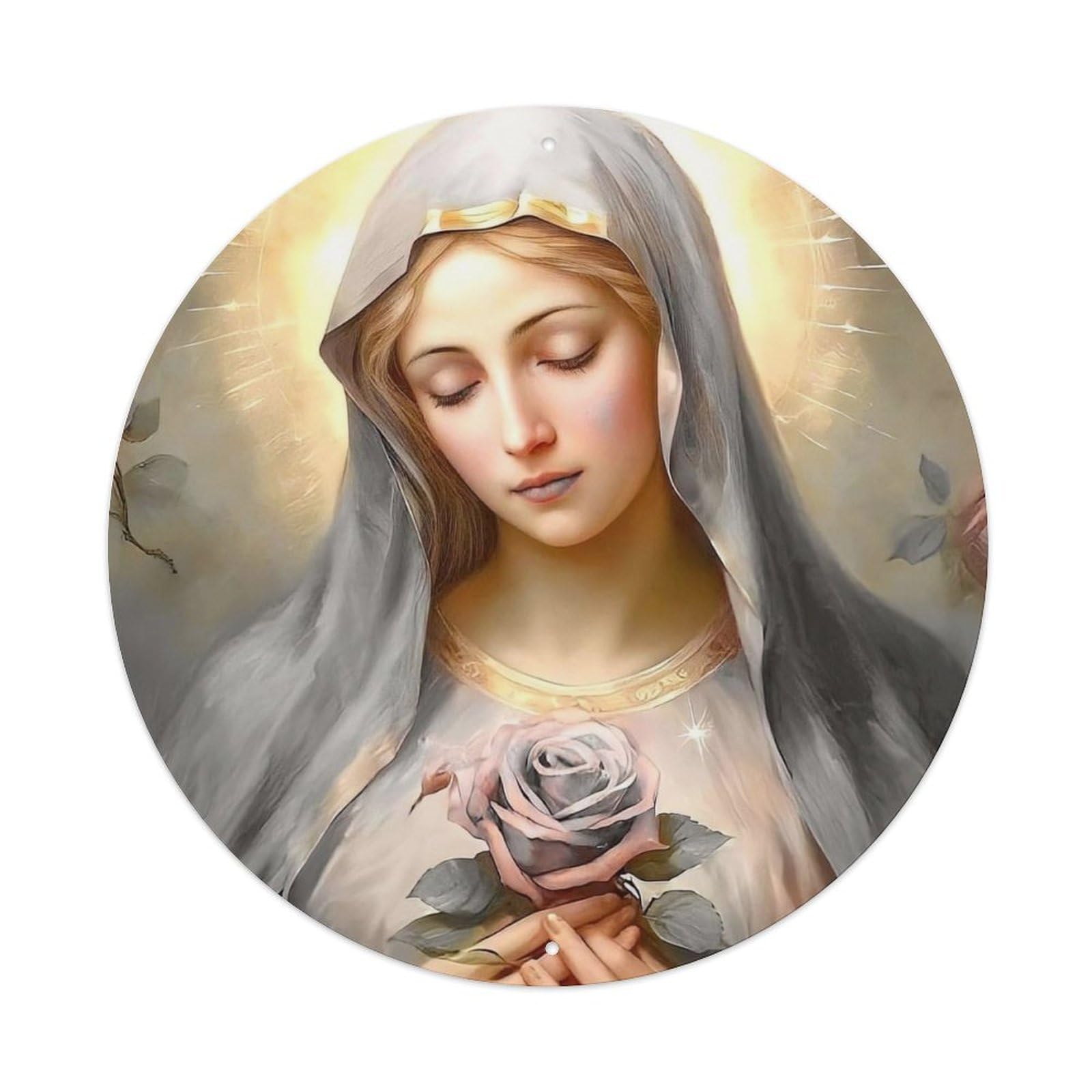 Religious The Great Virgin Mary Metal Tin Sign