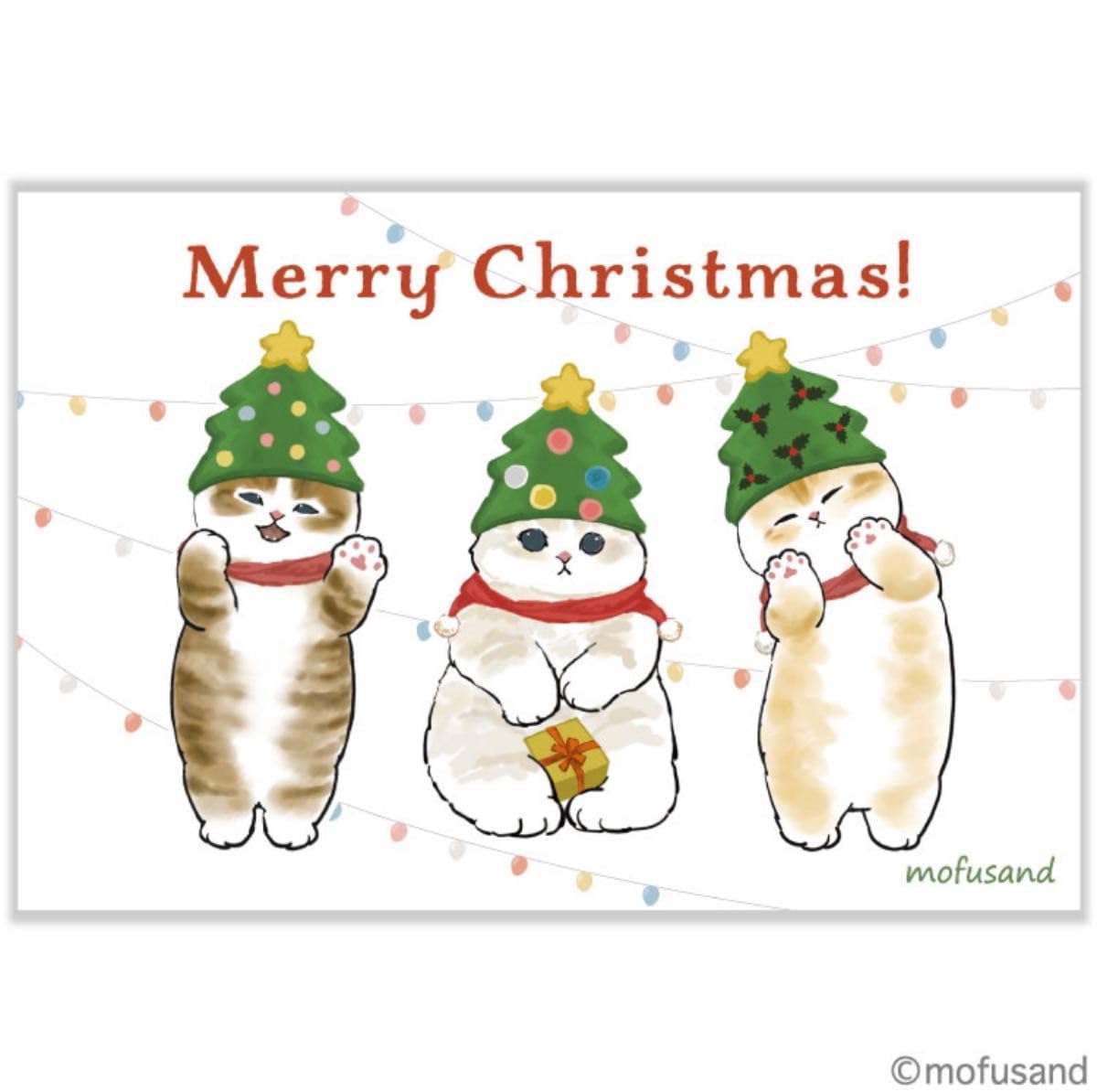 Amazon | モフサンド mofusand ポストカード クリスマス | ポスト