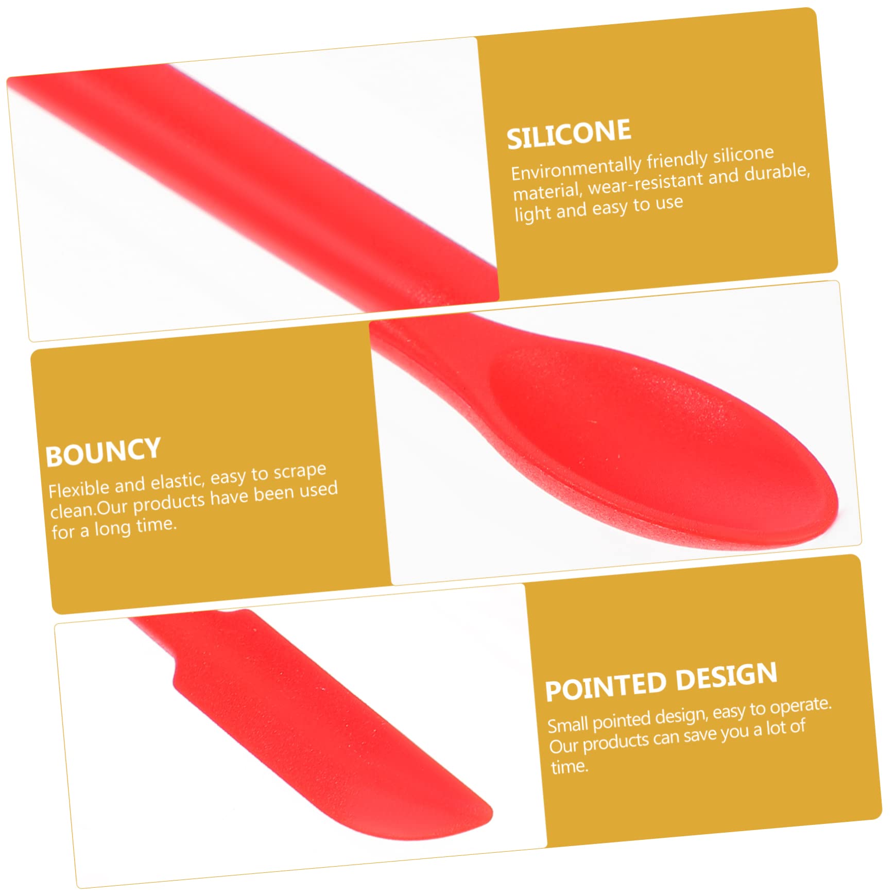 minkissy 24piezas Espátulas De Silicona Para Maquillaje y Cocina De Utensilios Flexibles Para Cosméticos y Alimentos Fácil Limpieza y Portátiles