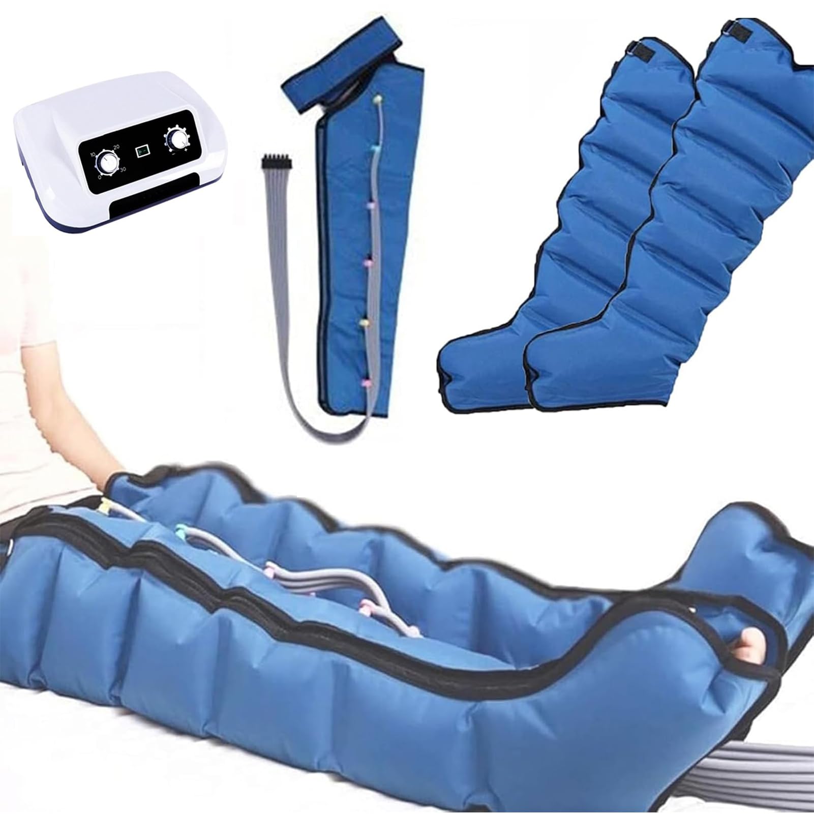 6 Cámaras De Aire Presoterapia para Casa Botas Compresión Presoterapia,Presoterapia para Casa Botas Compresión Presoterapia, Botas Presoterapia Piernas Y Abdomen, Brazo