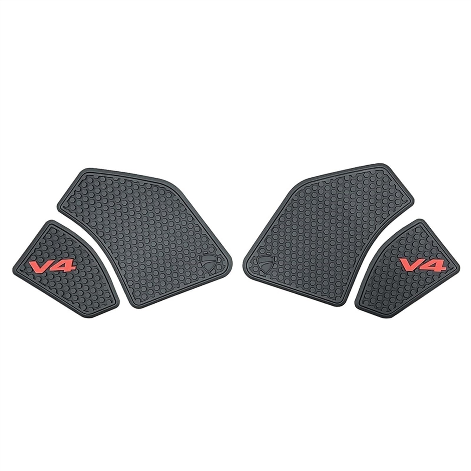 for Ducati for Streetfighter-Panigale V4 S Motorcycle Sticker Fuel Tank Side Pad Fishbone Applique Board Kit Fishbone Tank Pad(Color2)