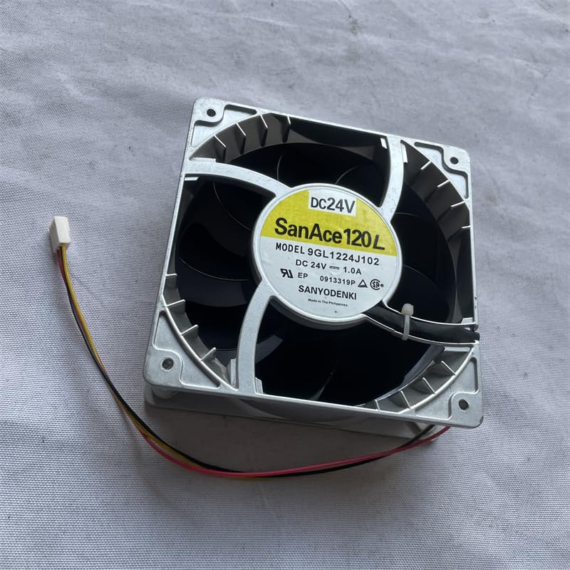 120x120x38mm 9GL1224J102 DC24V 1.0A 120mm Aluminum Frame Cooling Fan