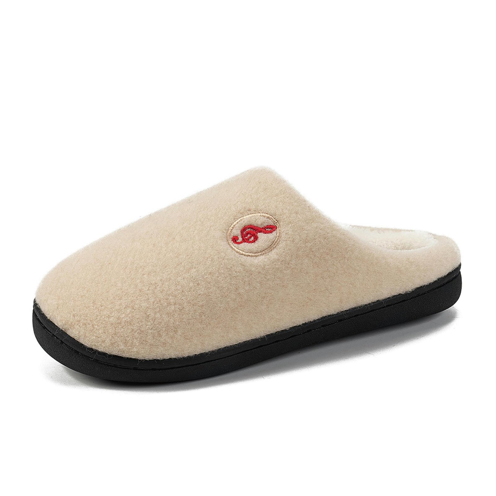 Pantofole Pantofole Calde, Velluto E Pannelli di Cotone Non Slip per Uso Domestico-nero-38-39