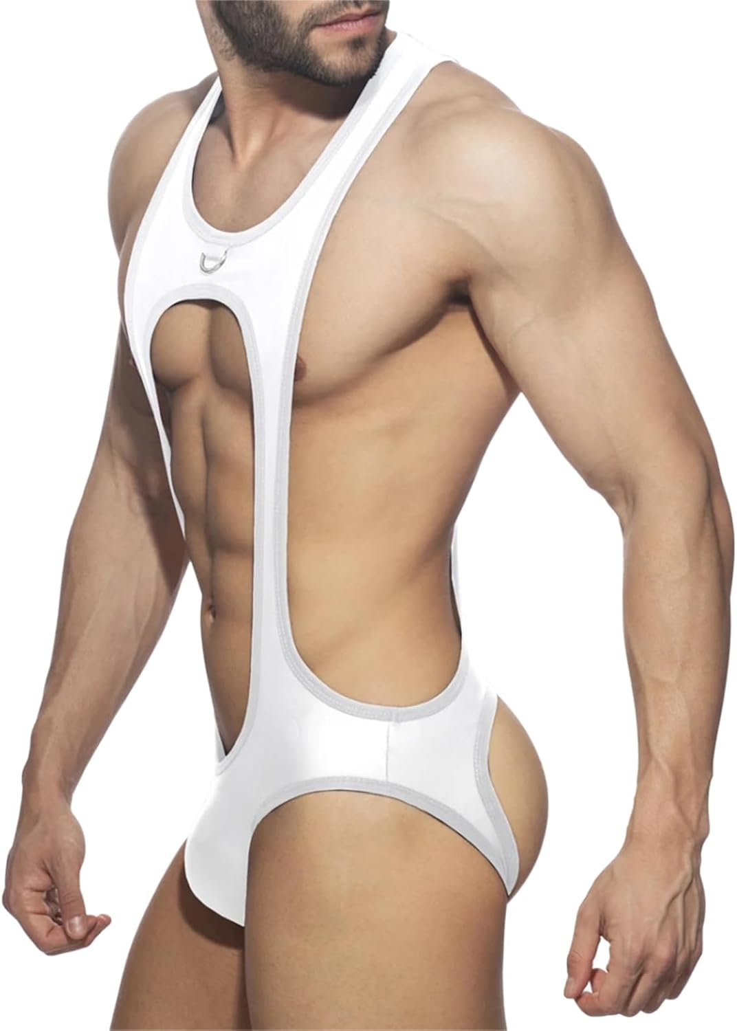 PURFUN Mens Jockstrap Leotard Wrestling Singlet Jumpsuit Bodysuit Sexy One-Piece G-String Underwear Bulge Pouch Thong Bikini - Image 2