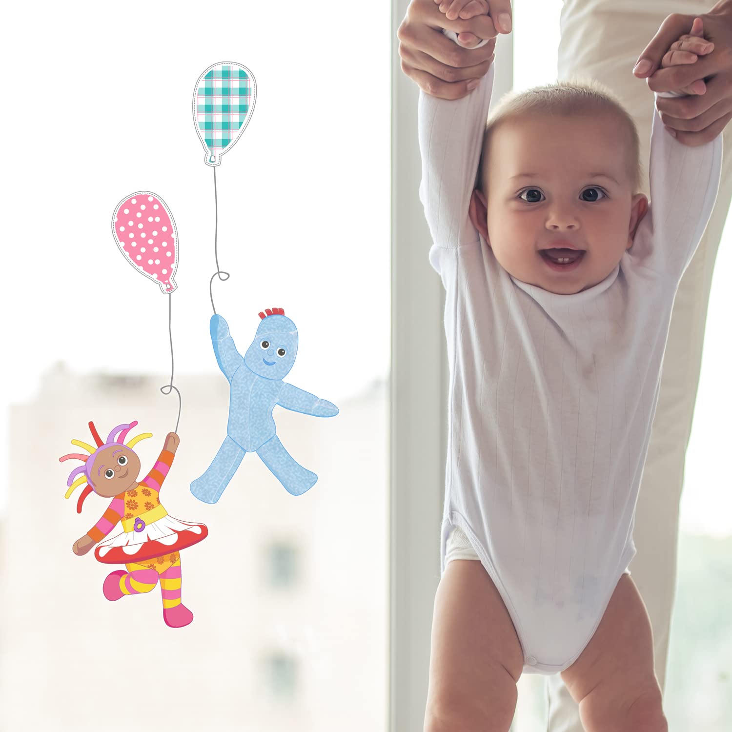Stickerscape Balloons In The Night Garden Window Stickers (Igglepiggle Upsy Daisy ) | Official In The Night Garden Decor | Children's Window Stickers | Window Stickers For Nursery