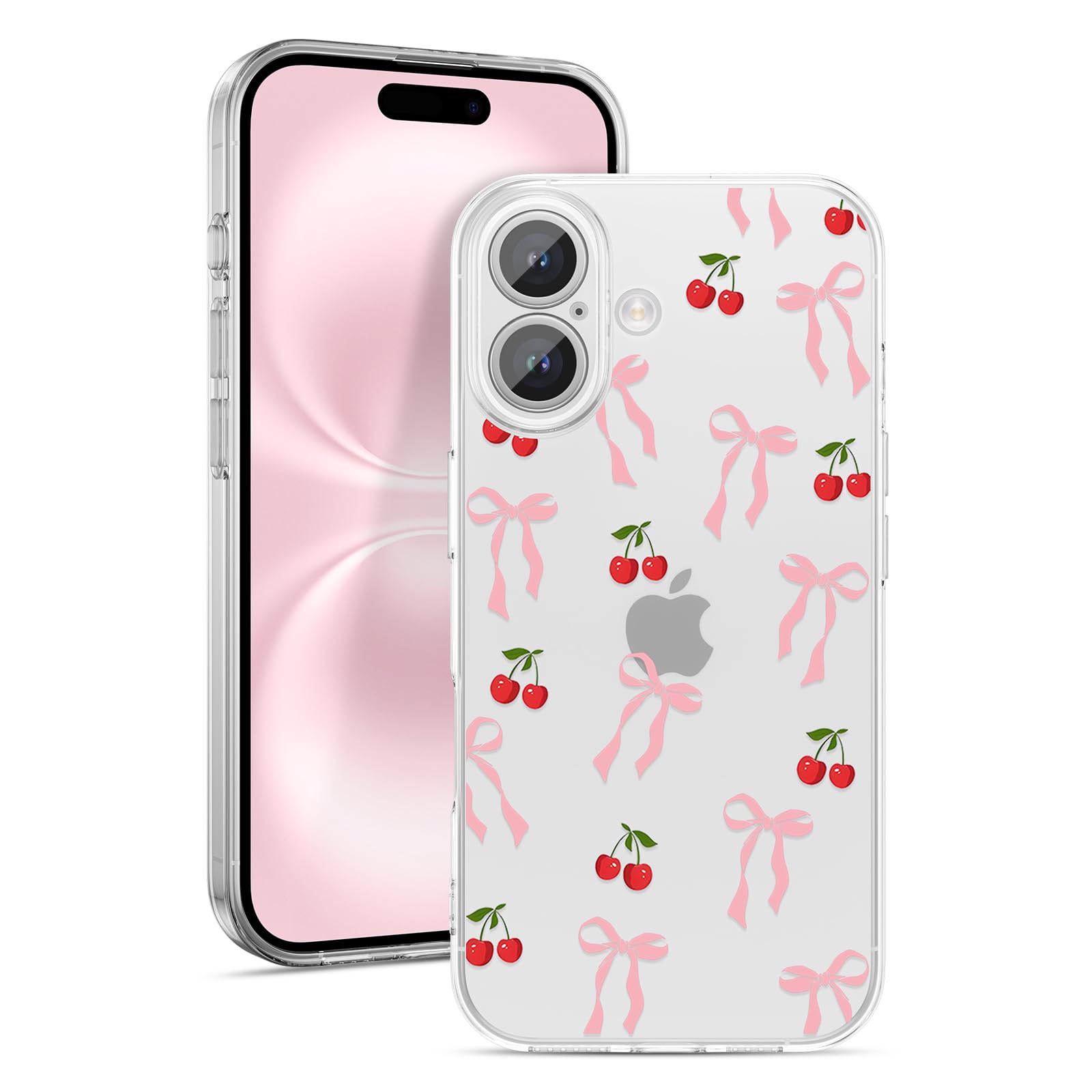 ZTOFERA Klare Hülle mit Schleife für iPhone 16 Series