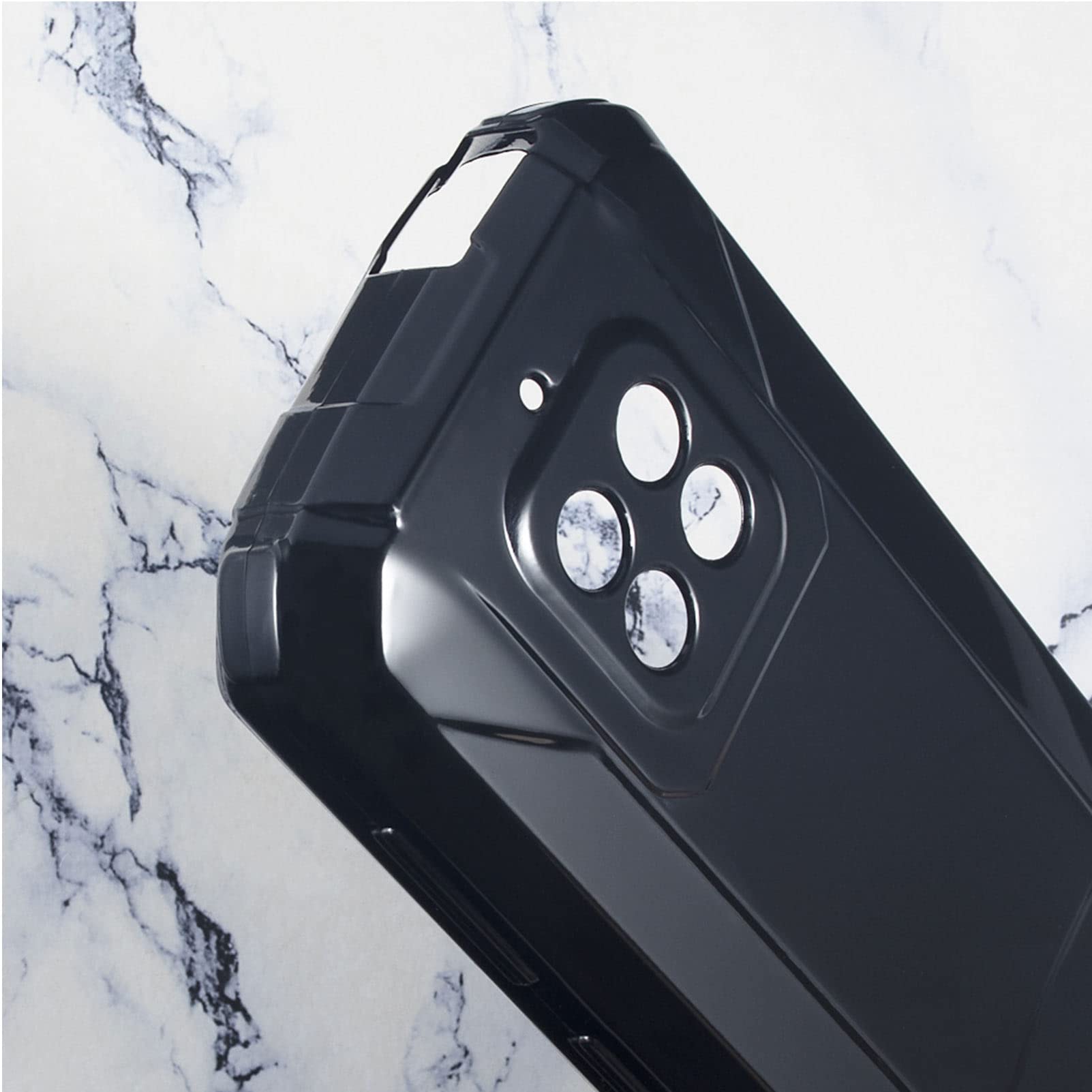 HHUAN Custodia per Oukitel WP18 (5.93 ) + 2 Pellicola Protettiva Vetro temperato, Ultrasottile Trasparent TPU [Antiurto X Anti-Giallo] Silicone Morbido Cover per Oukitel WP18 - XS40