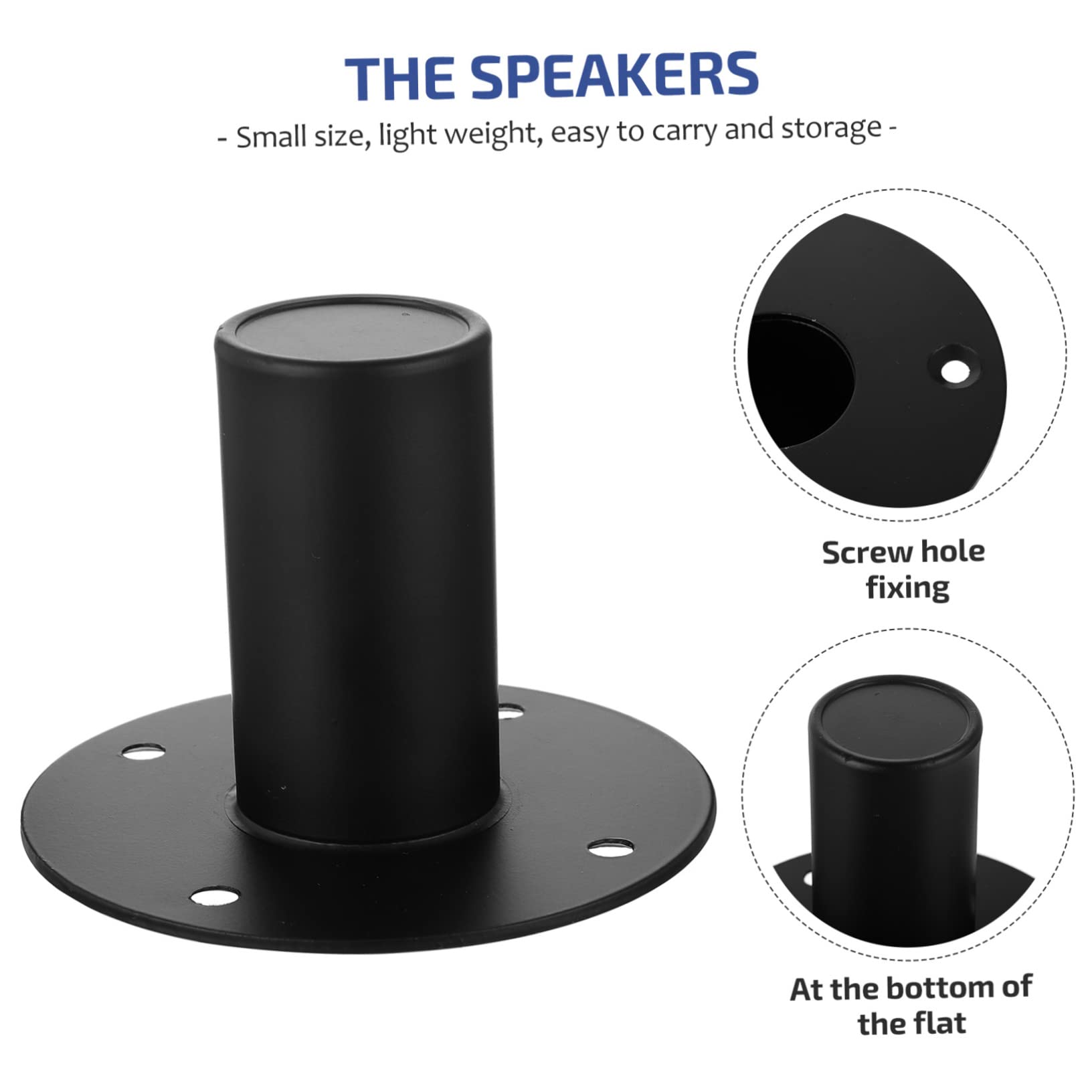 Hemoton Replacement Speaker Cabinet Pole Mount Iron Speaker Bracket for Brackets