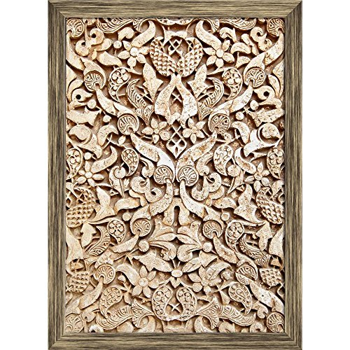 ArtzFolio 14Th Century Old Moorish Art Canvas Painting Antique Gold Wood Frame 12 X 16.3Inch