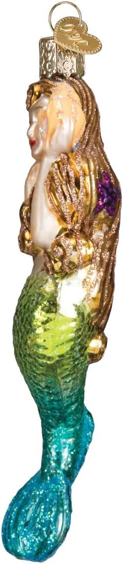Old World Christmas Mermaid Glass Blown Ornament for Christmas Tree, Handcrafted Holiday Decoration, Fantasy Collection - Image 4