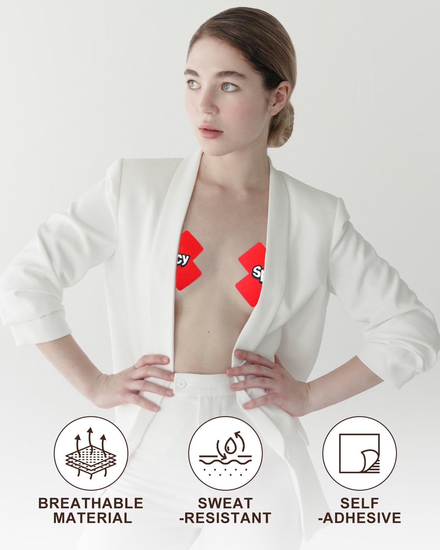 9 Pairs Nipple Pasties Lingerie Fun Words Text Print Bra Stickers Nipple Covers for Women Pasties Rave