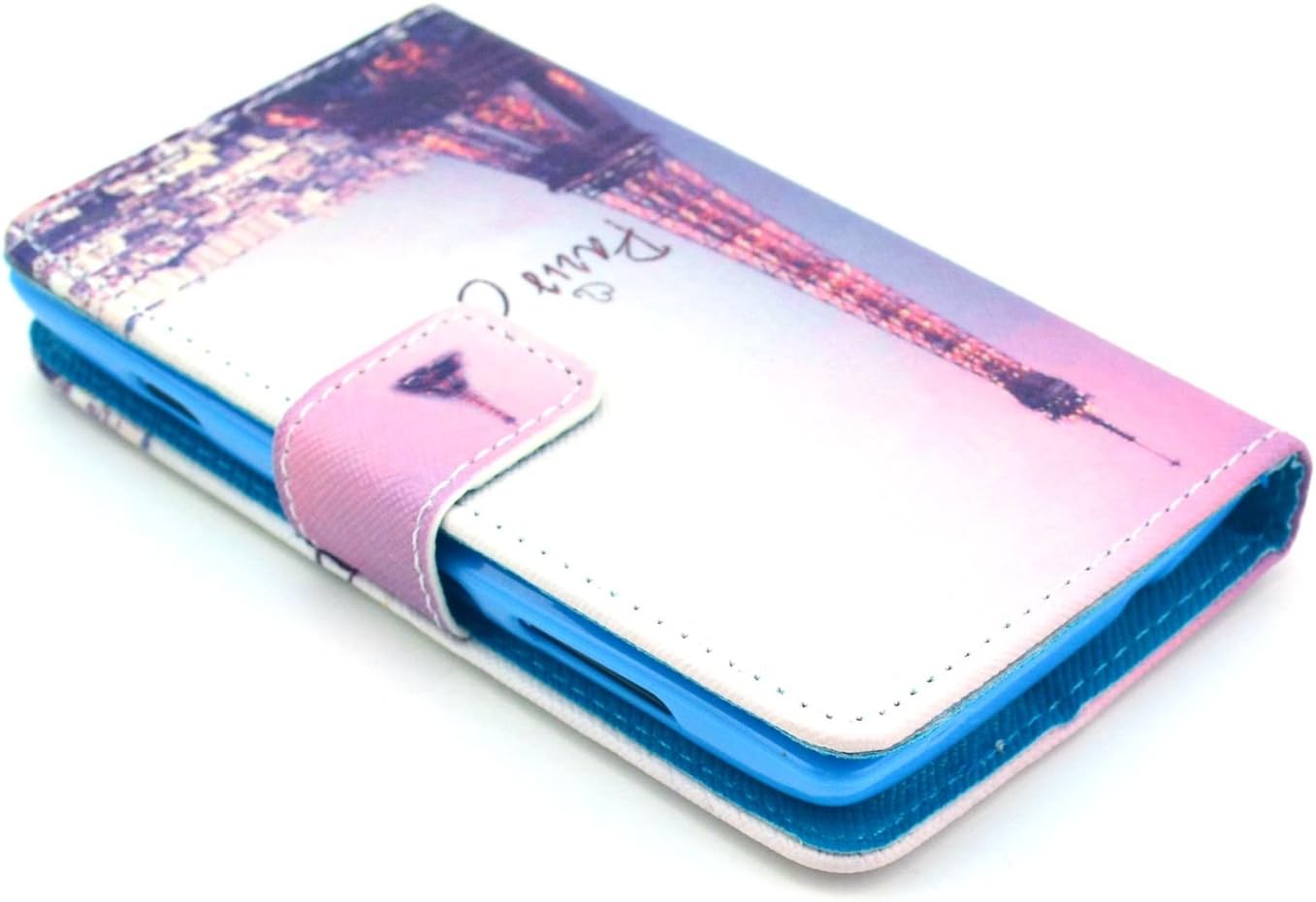 Lumia 520 Case, Nokia Lumia 520 Case, Speedtek Eiffel Tower Pattern Premium PU Leather Wallet Flip Protective Skin Case with Magnetic Closure for Nokia Lumia 520 (2013) (Built-in Credit Card/ID Card Slot)