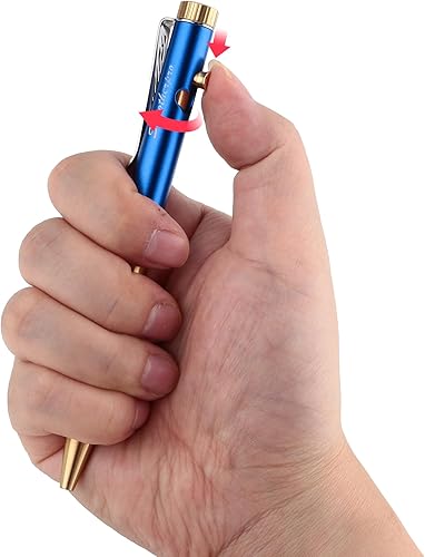 Miniatura 4 de SMOOTHERPRO Bolígrafo de acción de perno de latón macizo, compatible con recambio de Pentel, clip de acero inoxidable escalable con peso equilibrado