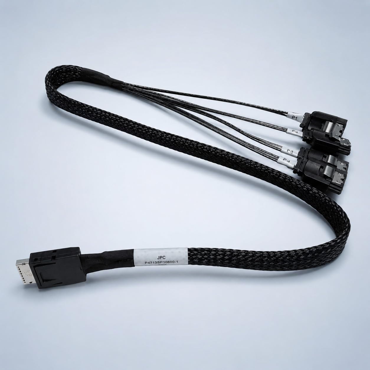 OCuLink SFF-8611 - Cavo di archiviazione da 4i a 4 SATA a 7 pin, cavo breakout per server interno HDD/SSD a 4 porte