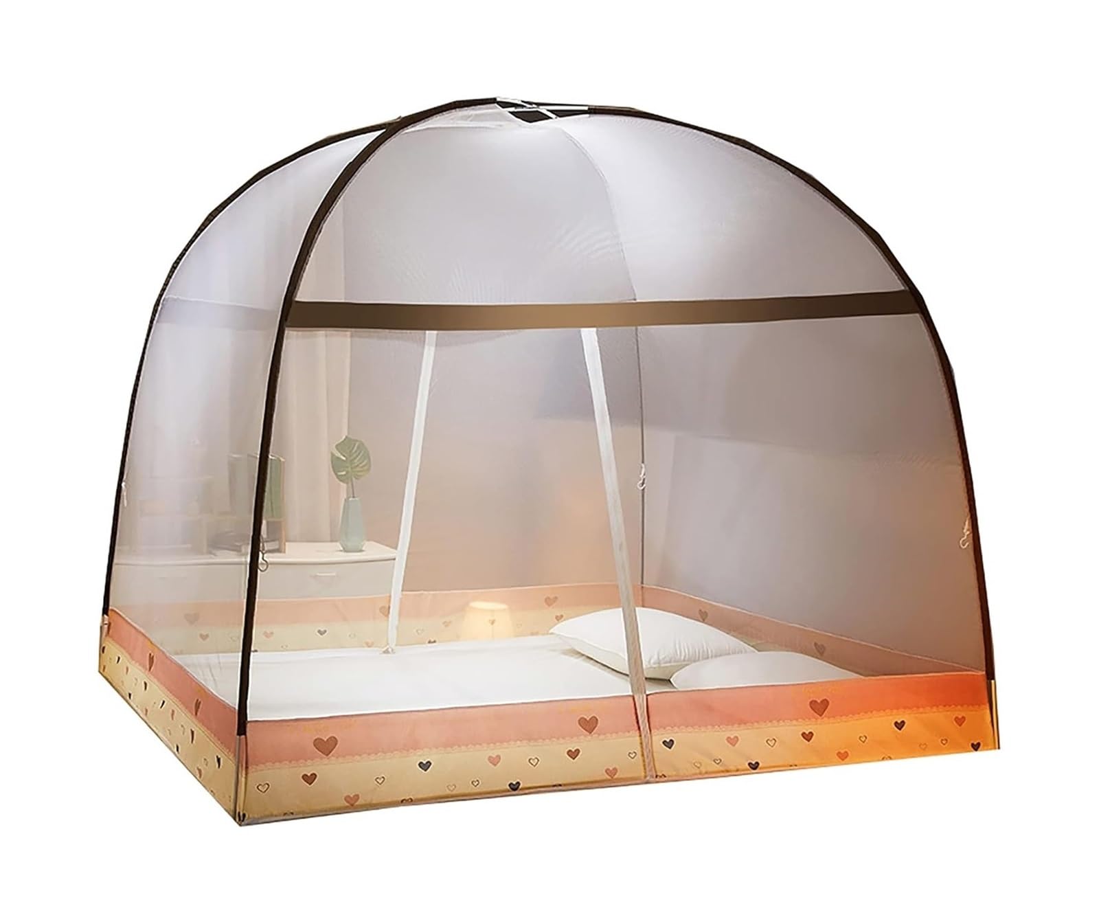 Qzhaxityt A Portable Pop Up Mosquito Net, Pop Up Folding Double Door Bed Canopy Tent, 2 Zipper Entries, Handy Install, Multi Sizes