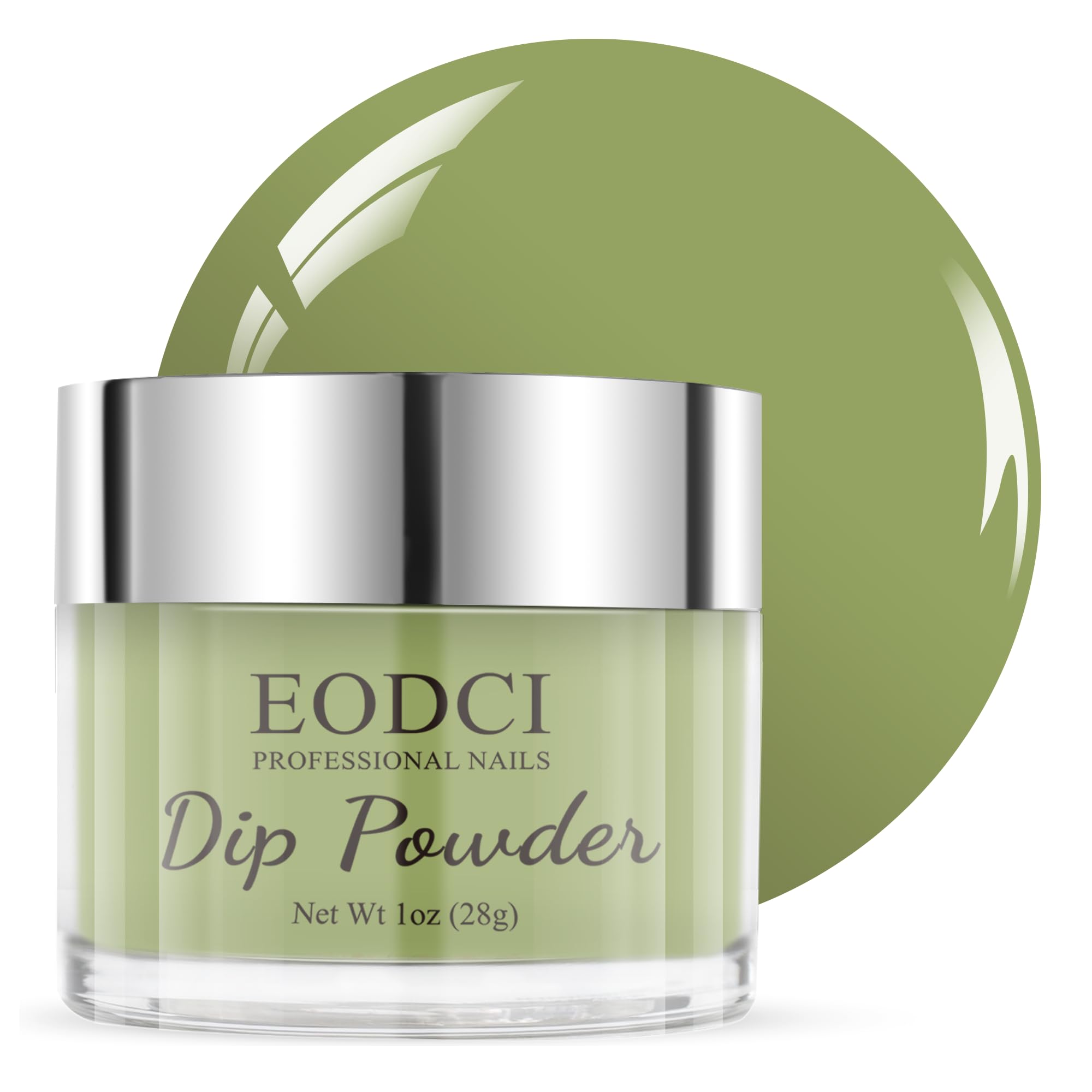 eodci Dip Powder Matcha Green Color Nail Dipping Powder French Powder Pro Collection System Nail Art Starter Manicure Salon DIY at Home No Needed Nail