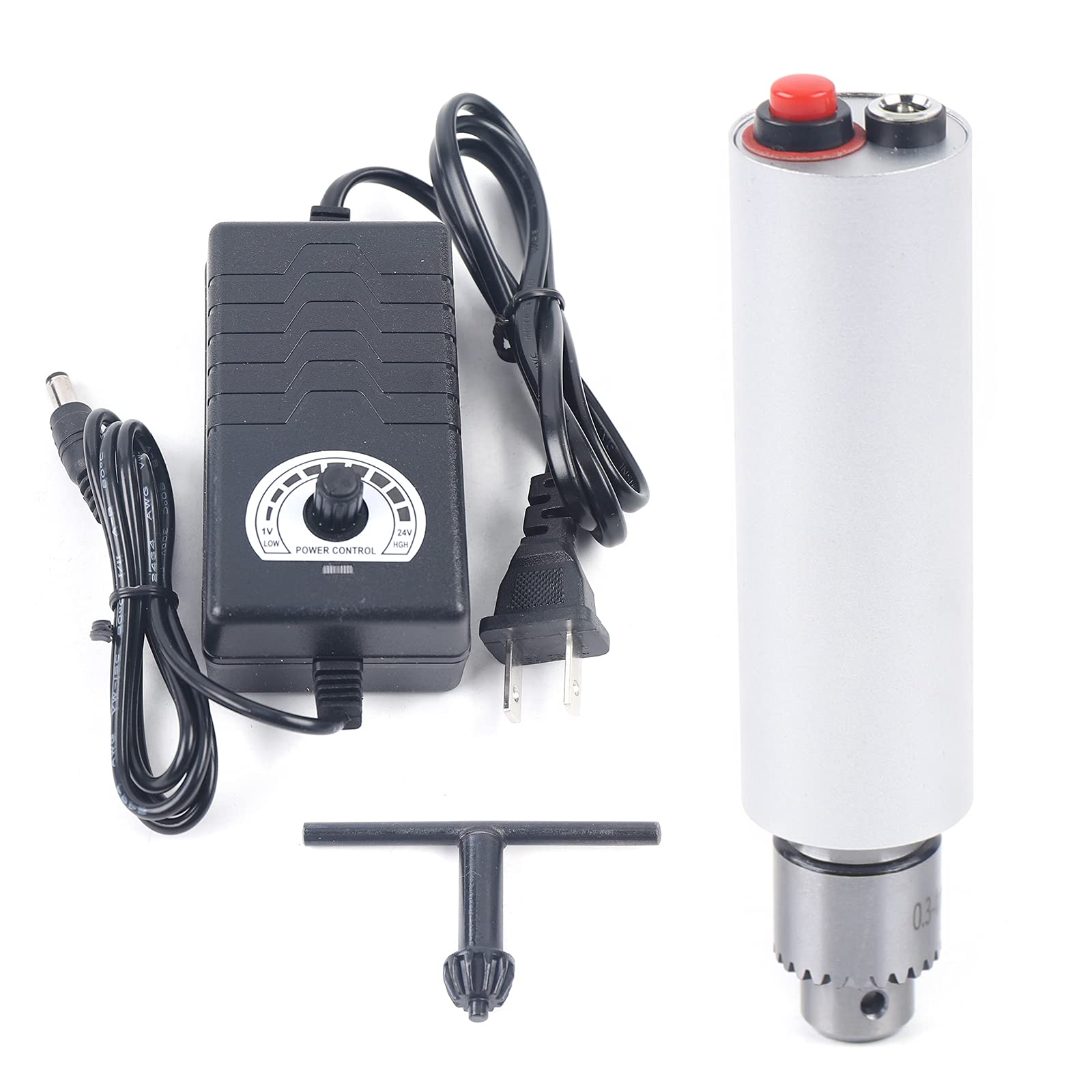 Mini Electric Hand Drill,12-24v DC Portable Handheld Drill with A Collet & Speed Control Adjustment for Wood Cutting, Carving and Polishing