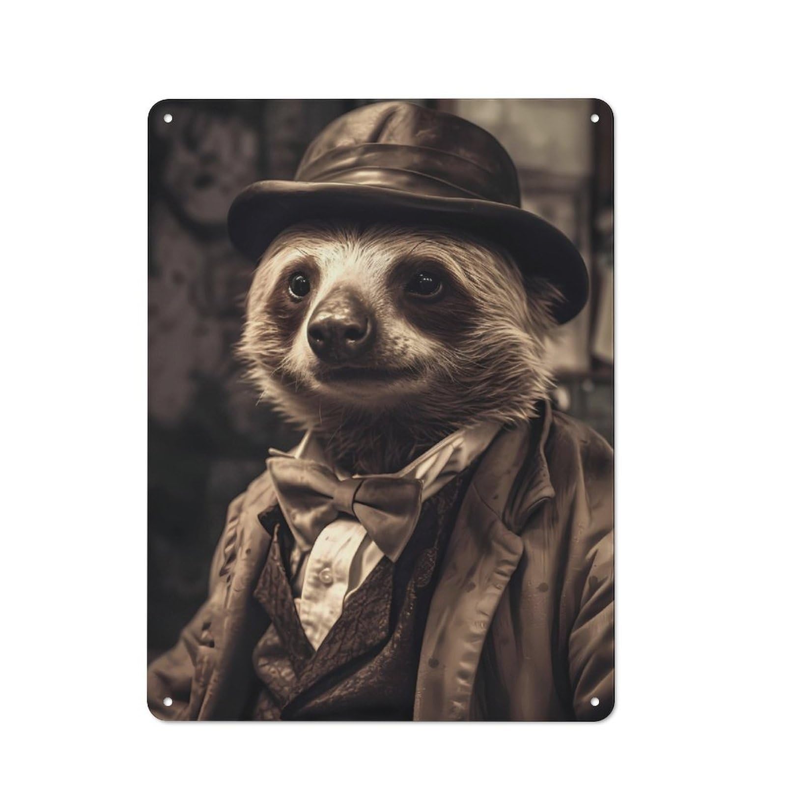 Junmoney Sloth Vintage Rustic Metal Sign 40X30cm Featuring For Garage Wall, Suited To Garage Decor Collectors